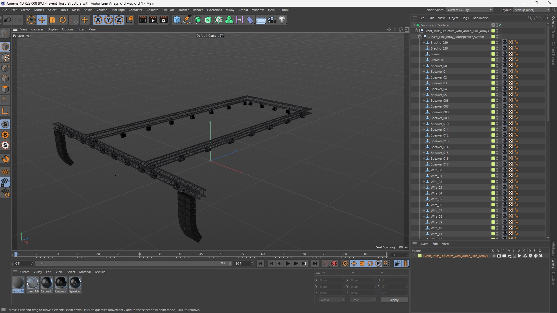 Event Truss Structure with Audio Line Arrays, view 11