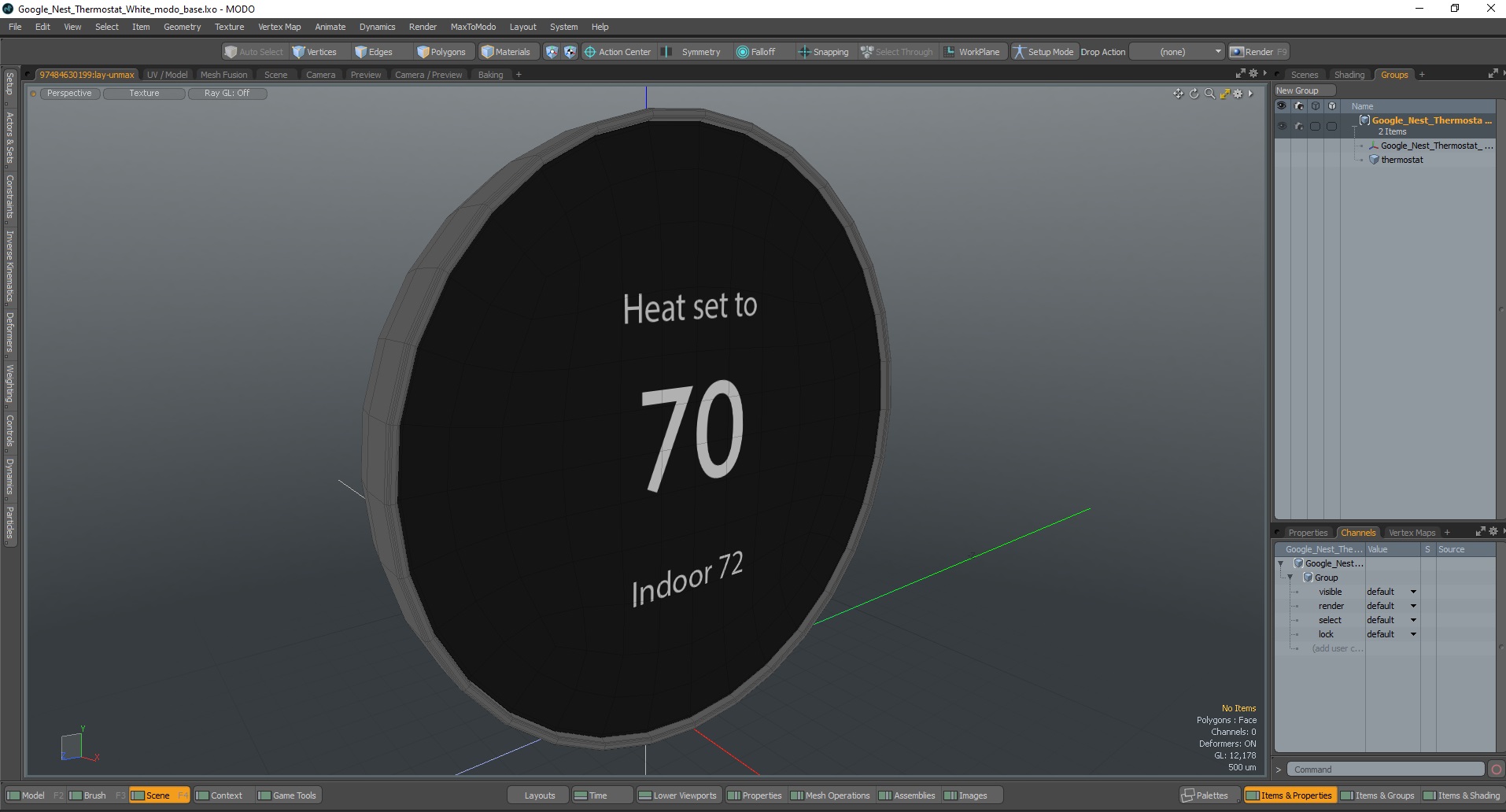 3D Google Nest Thermostat White model