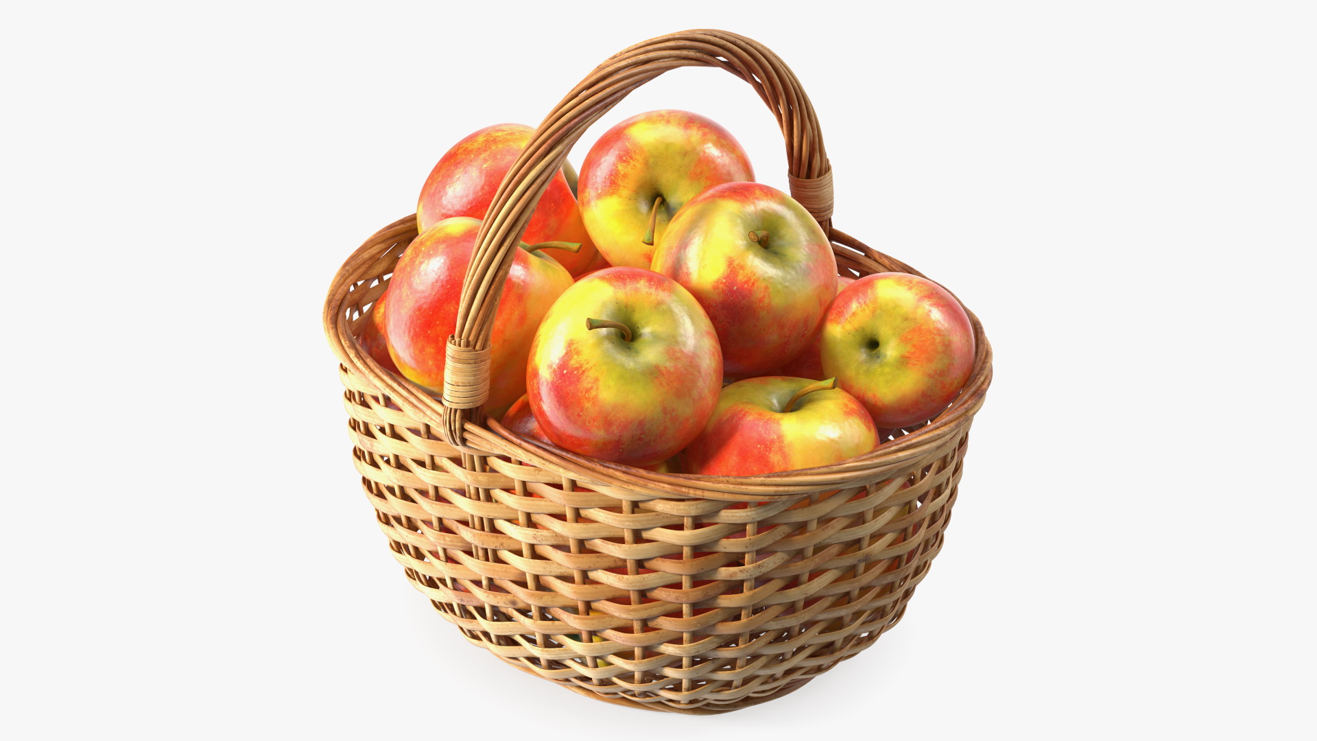 3D Basket with Apples model