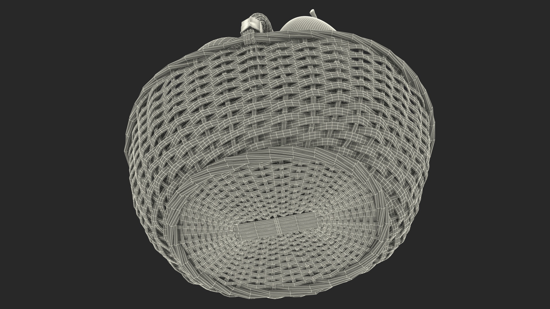 3D Basket with Apples model