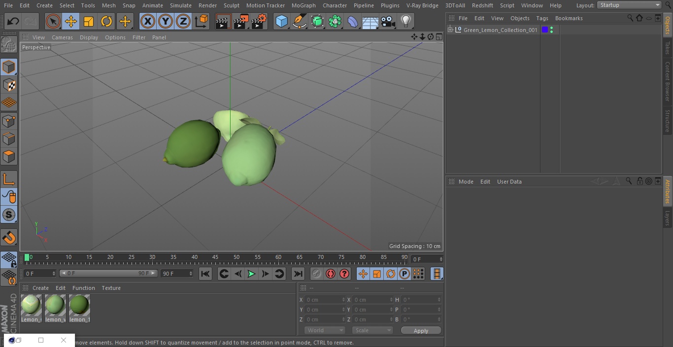 3D model Green Lemon Set