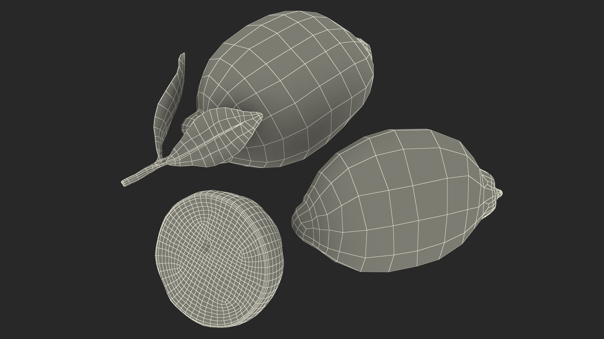 3D model Green Lemon Set