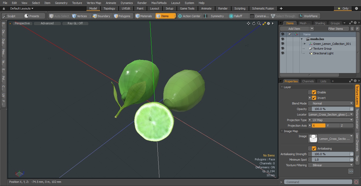 3D model Green Lemon Set