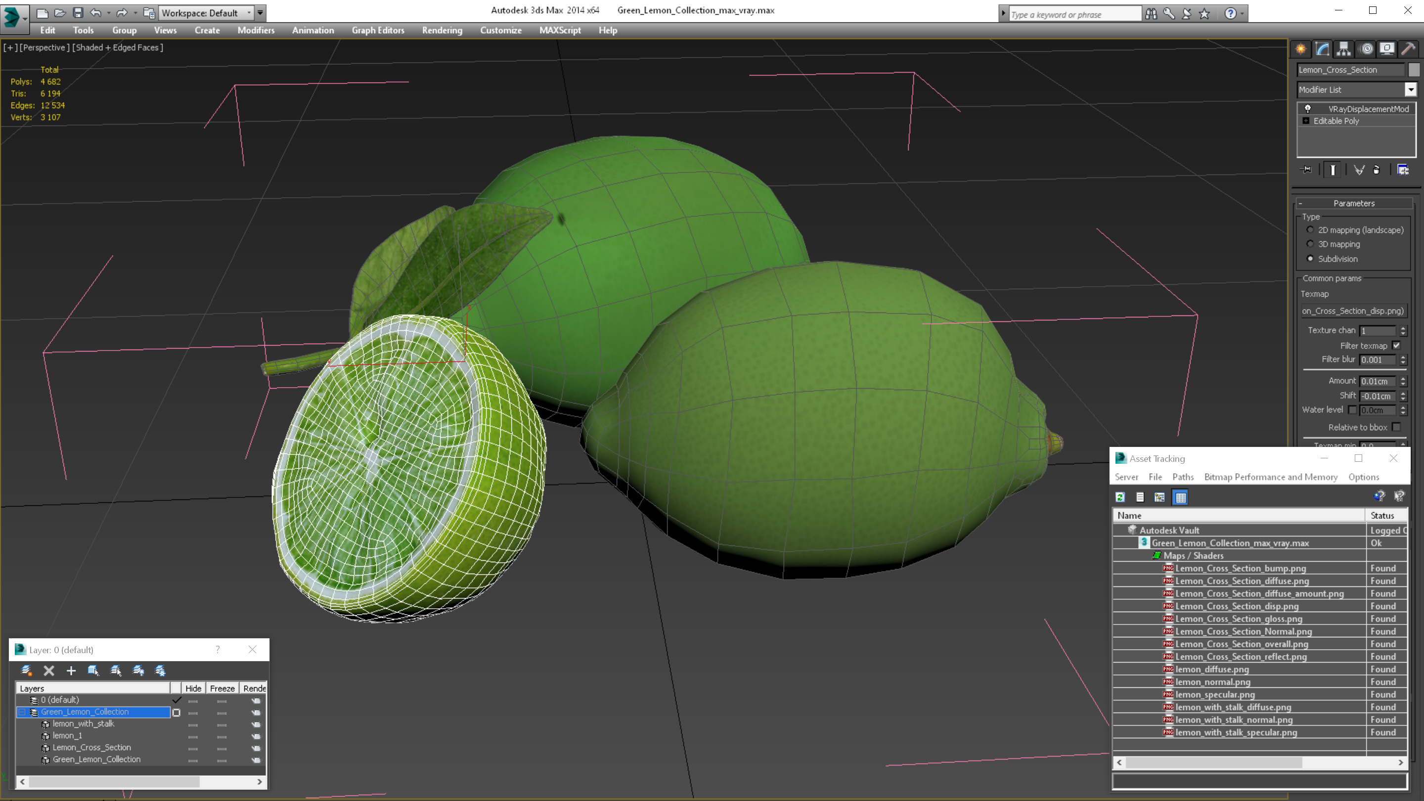 3D model Green Lemon Set