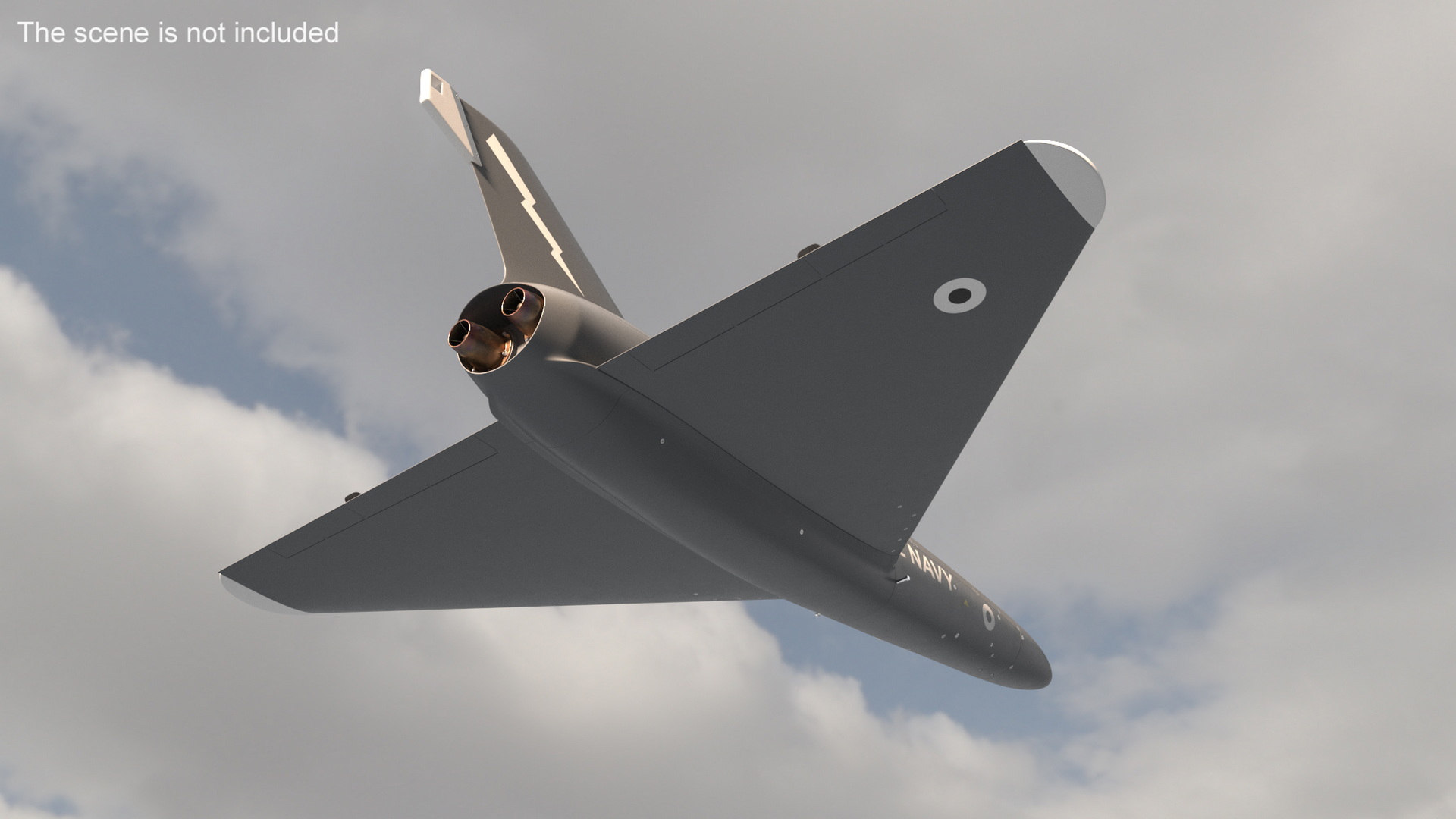 3D model Banshee Jet 80+ Aerial Target Drone Dark