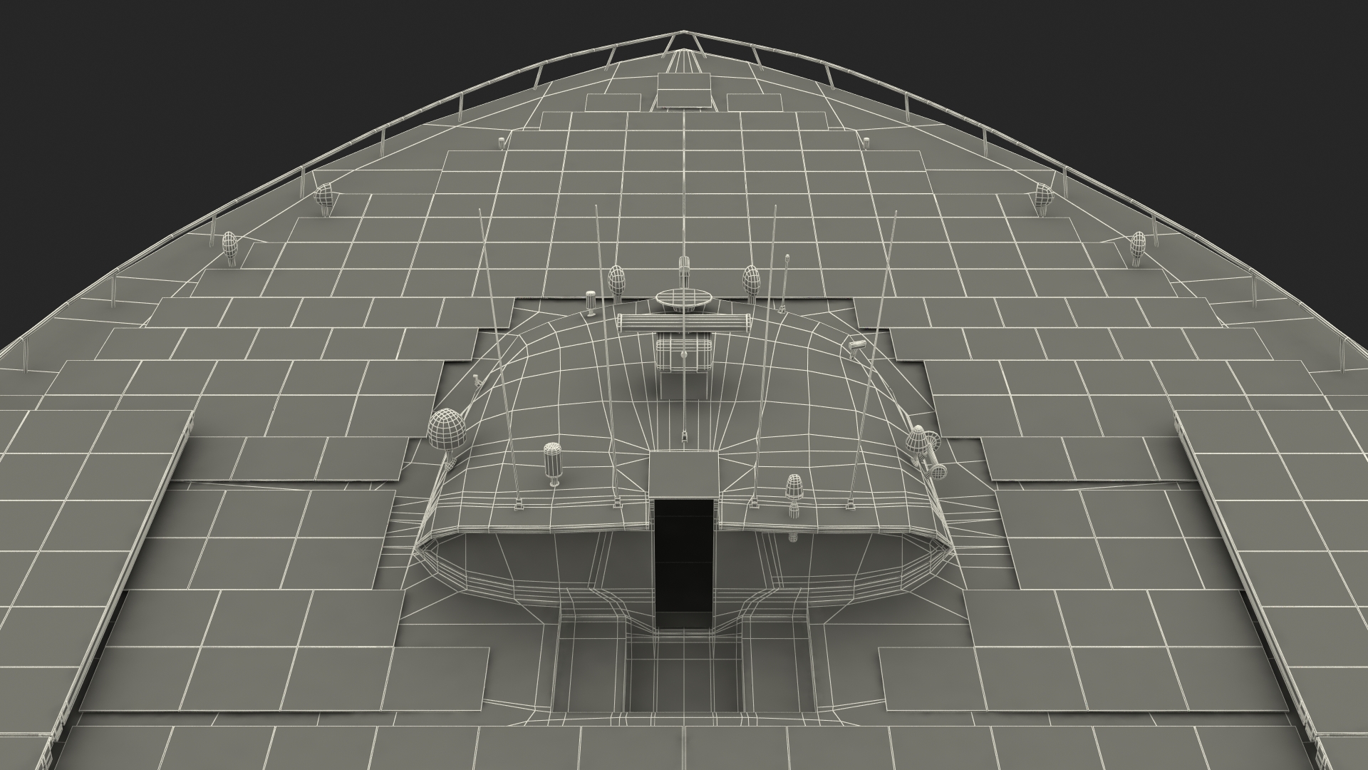 3D Solar Powered Yacht Simple Interior Rigged for Maya