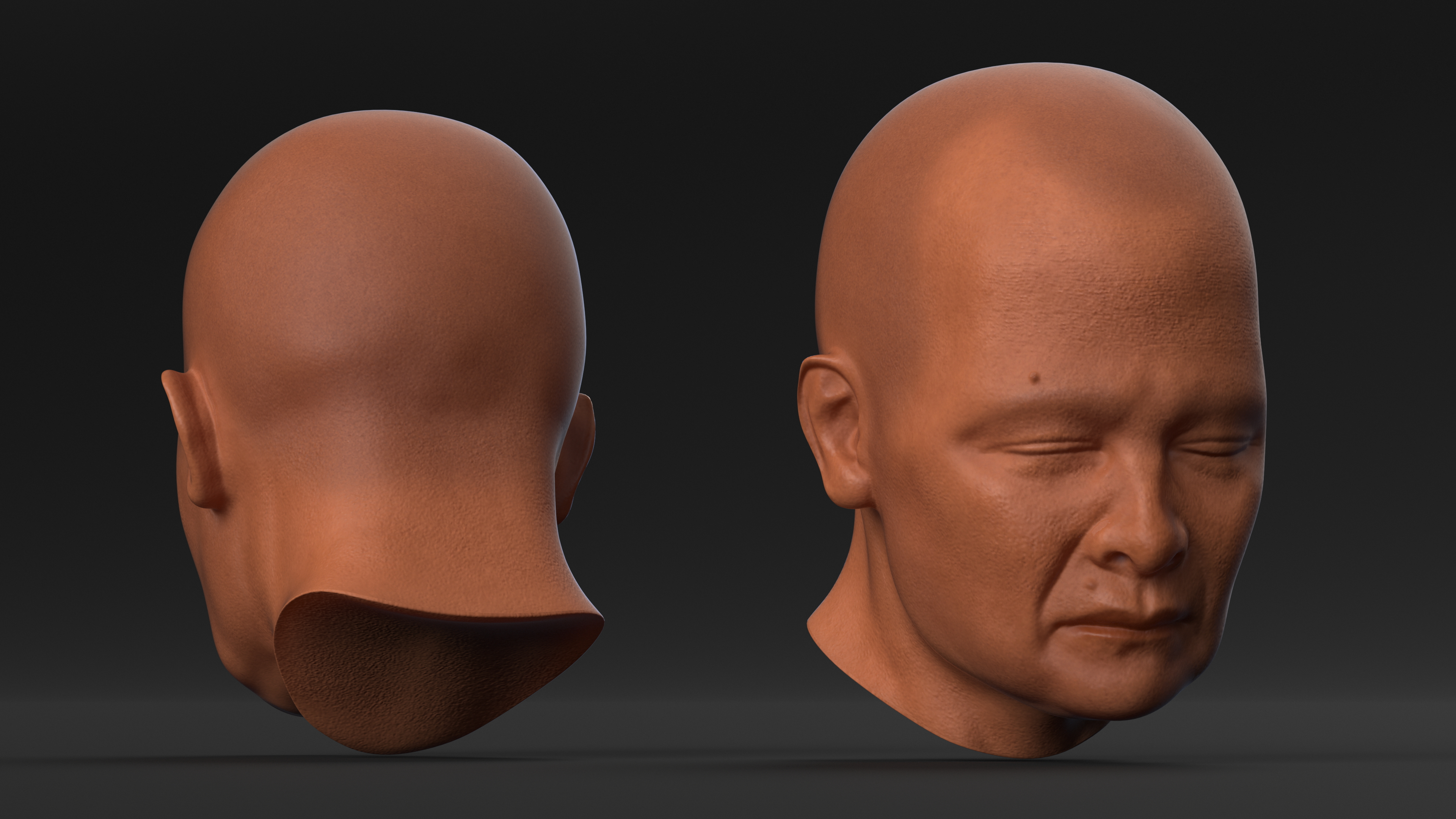 Monk Head 3D model