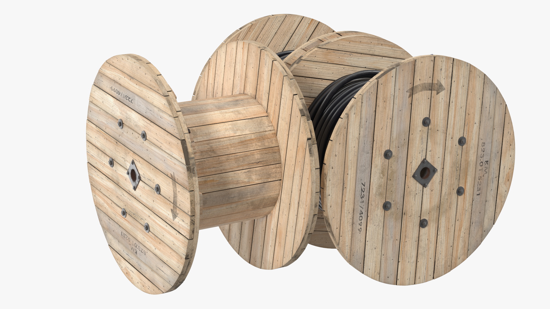 3D model Stack of Cable Reels