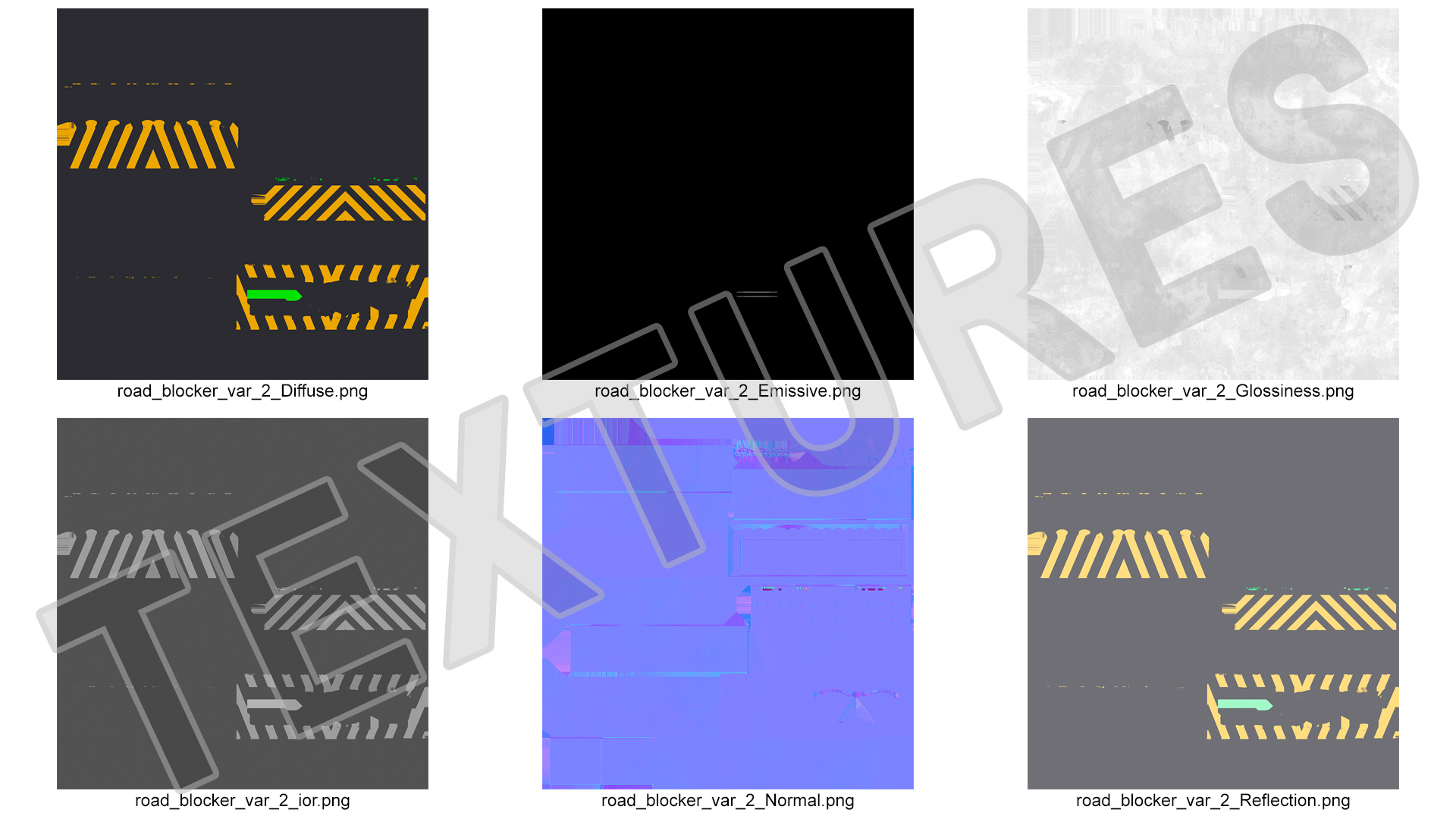 Roadblock Barrier Medium 3D model
