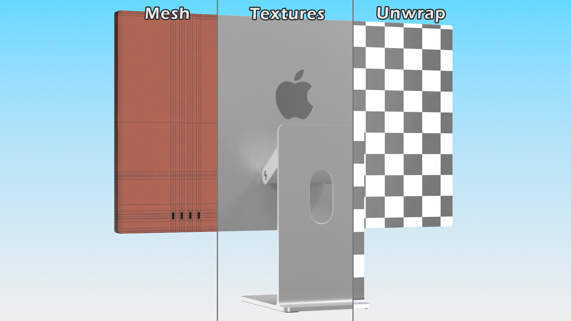3D model Apple Studio Display Tilt and Height Stand ON