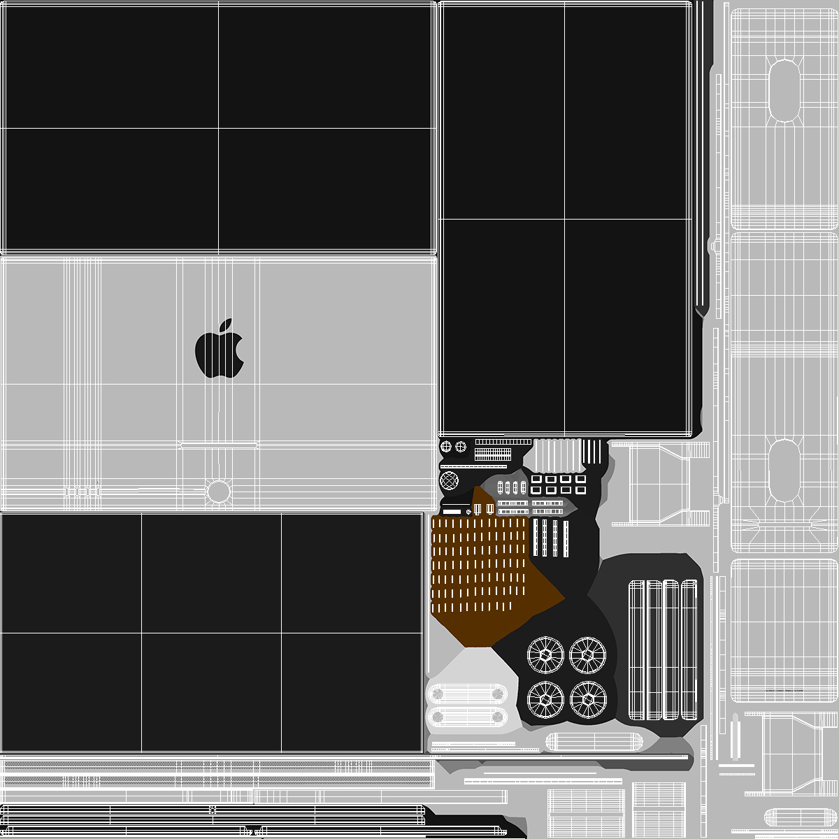 3D model Apple Studio Display Tilt and Height Stand ON
