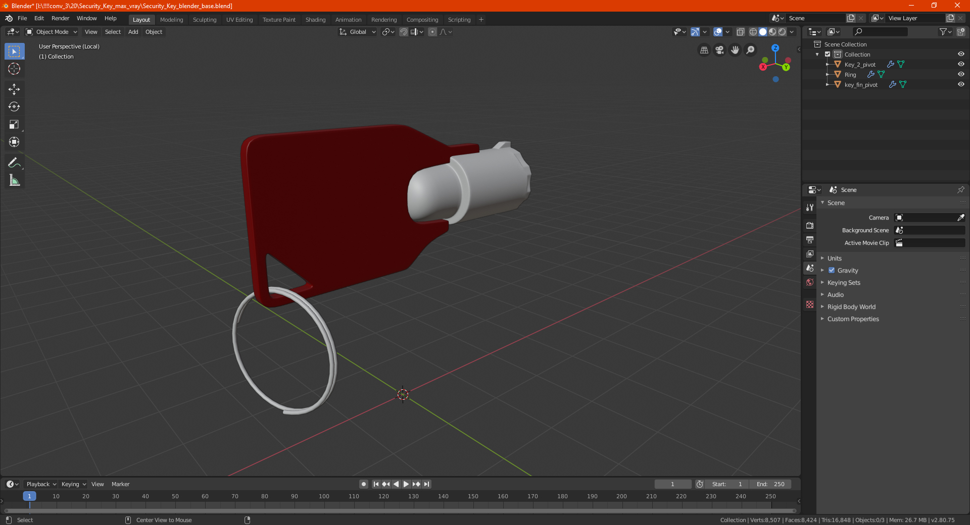 Security Key 3D