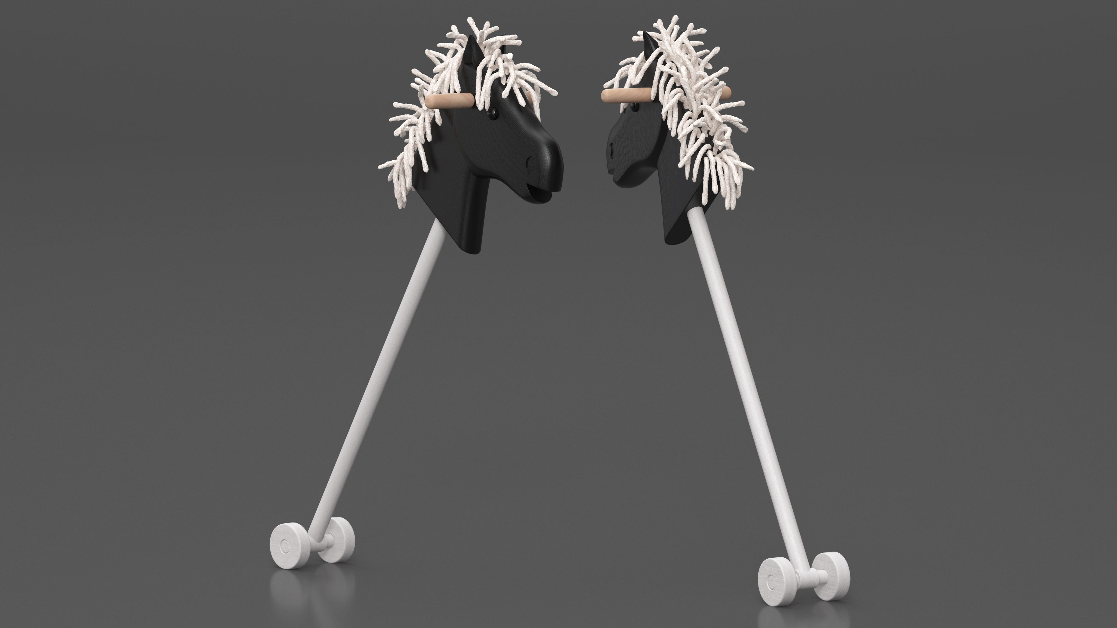 Hobby Horse Nursery Toy Black 3D model
