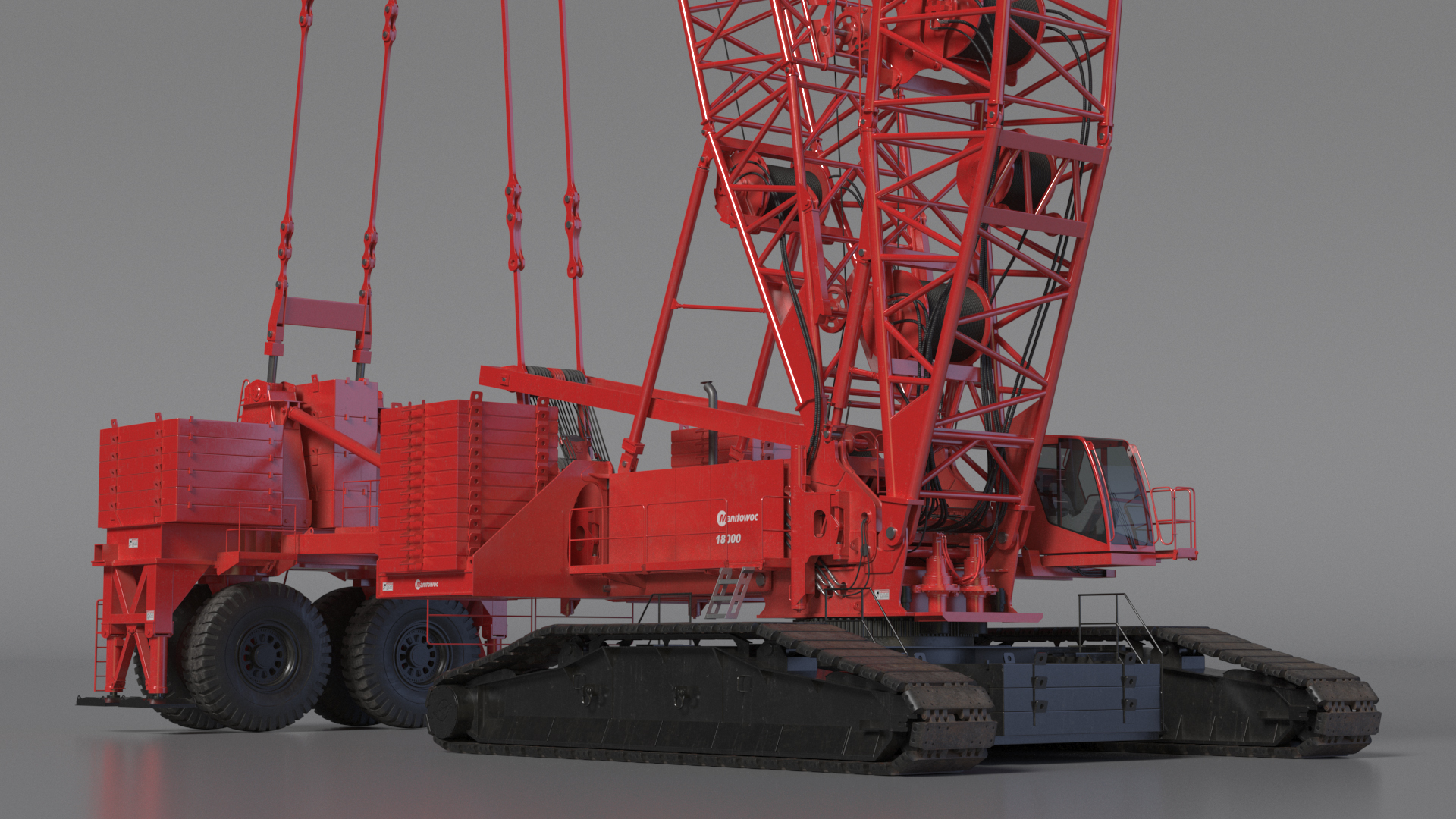 3D Crawler Crane Manitowoc 18000 MAX-ER
