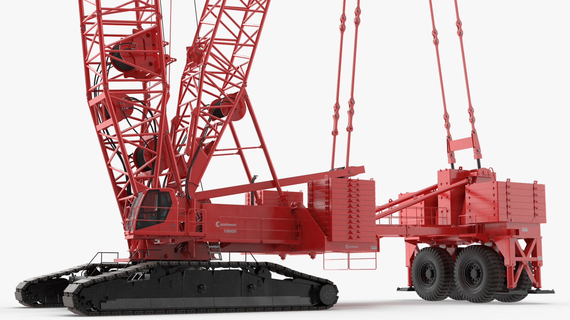 3D Crawler Crane Manitowoc 18000 MAX-ER