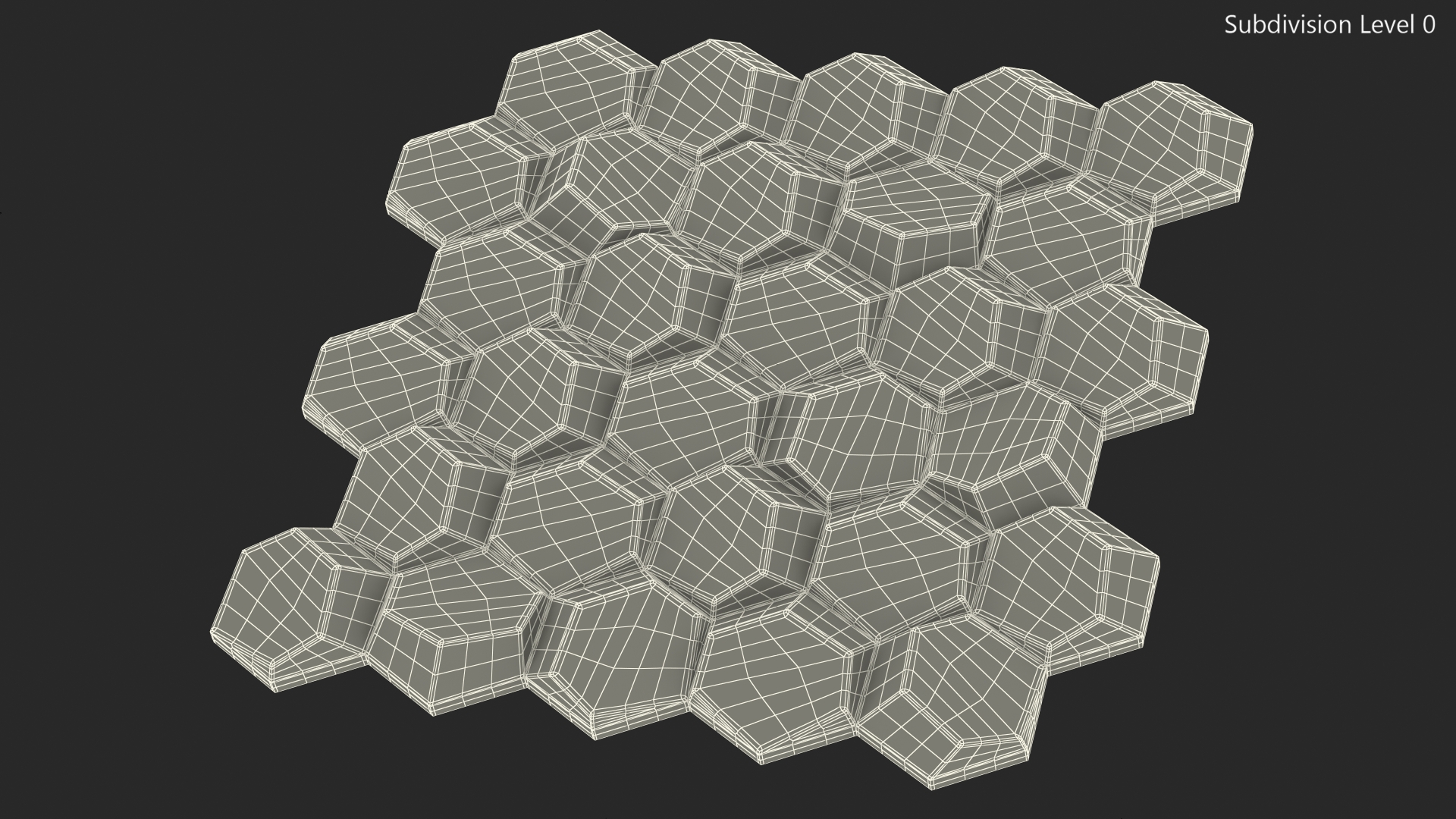 3D Wall Panel Octagon Ceramic 3D model