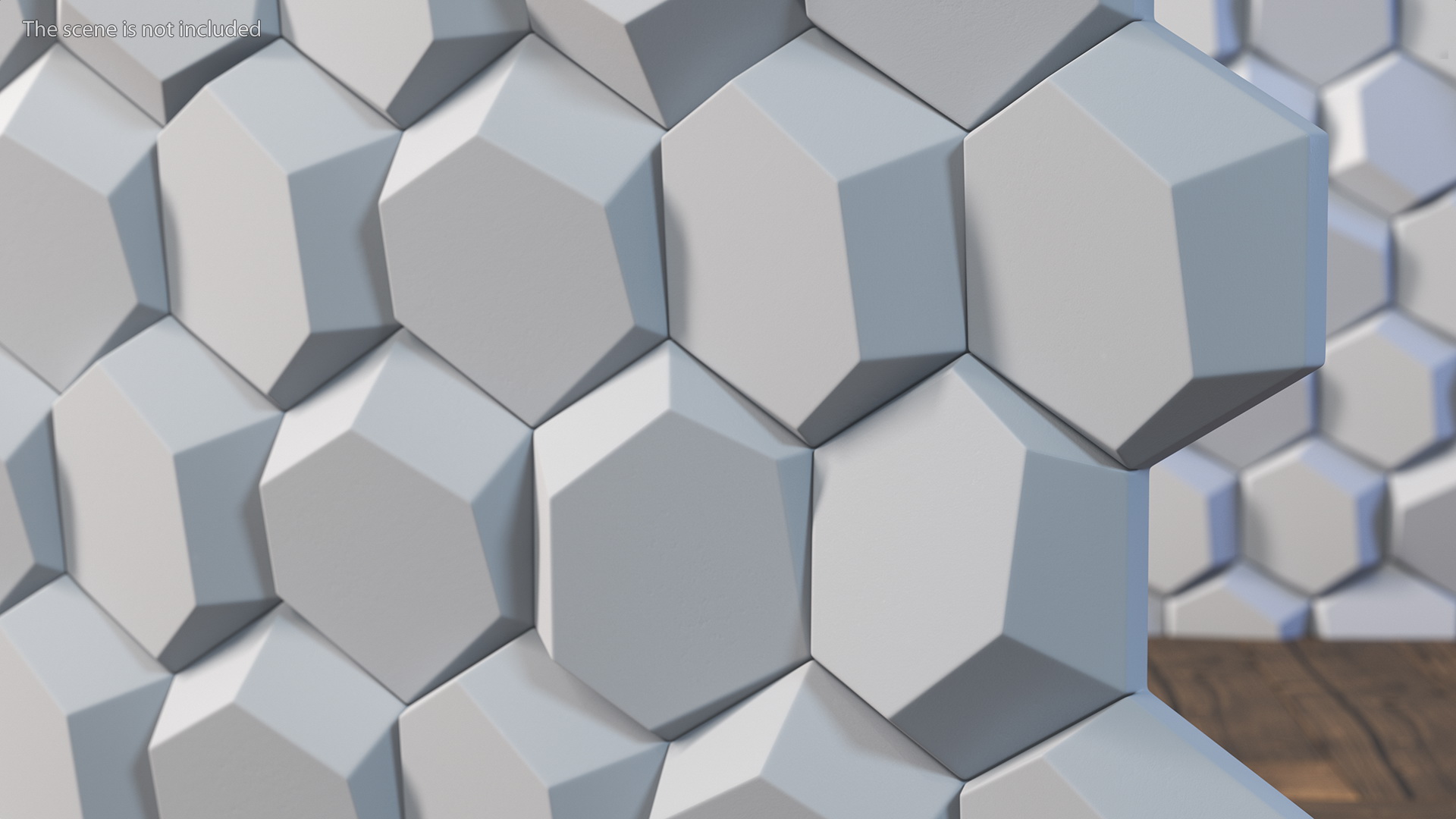 3D Wall Panel Octagon Ceramic 3D model