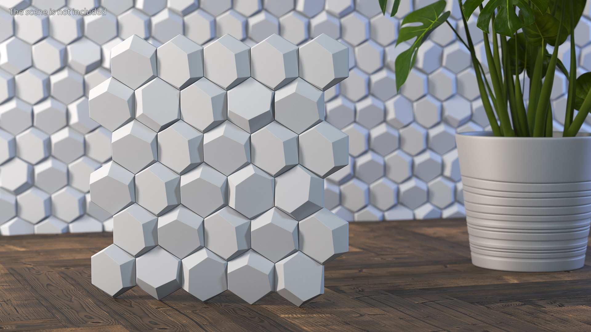 3D Wall Panel Octagon Ceramic 3D model