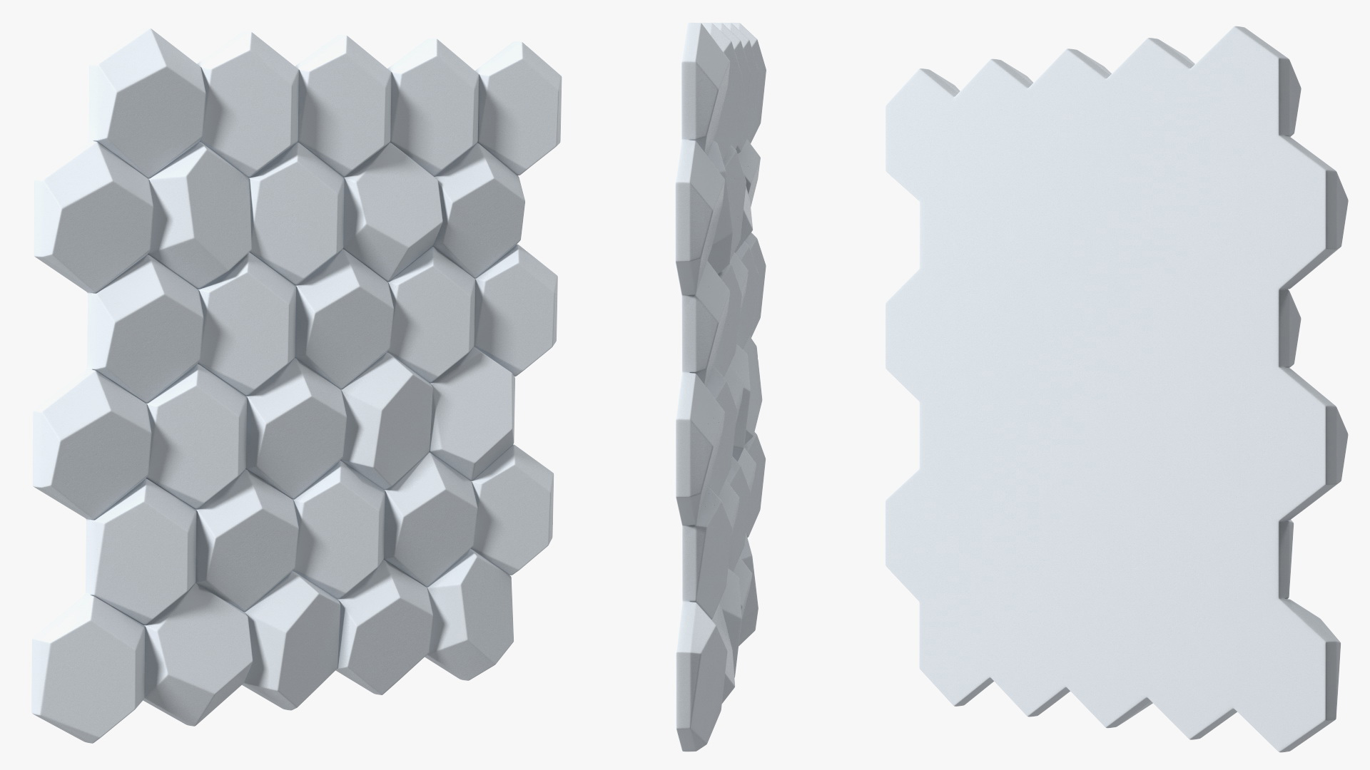 3D Wall Panel Octagon Ceramic 3D model