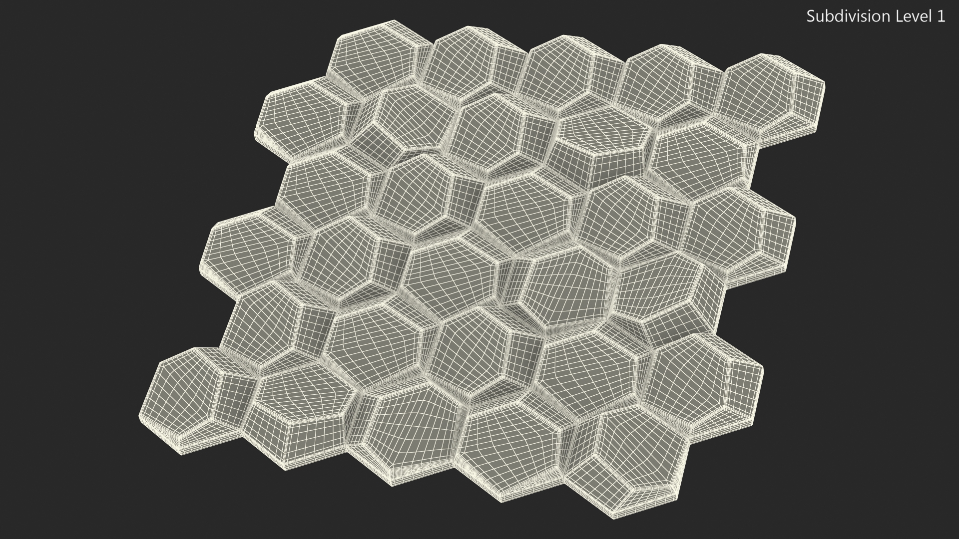 3D Wall Panel Octagon Ceramic 3D model