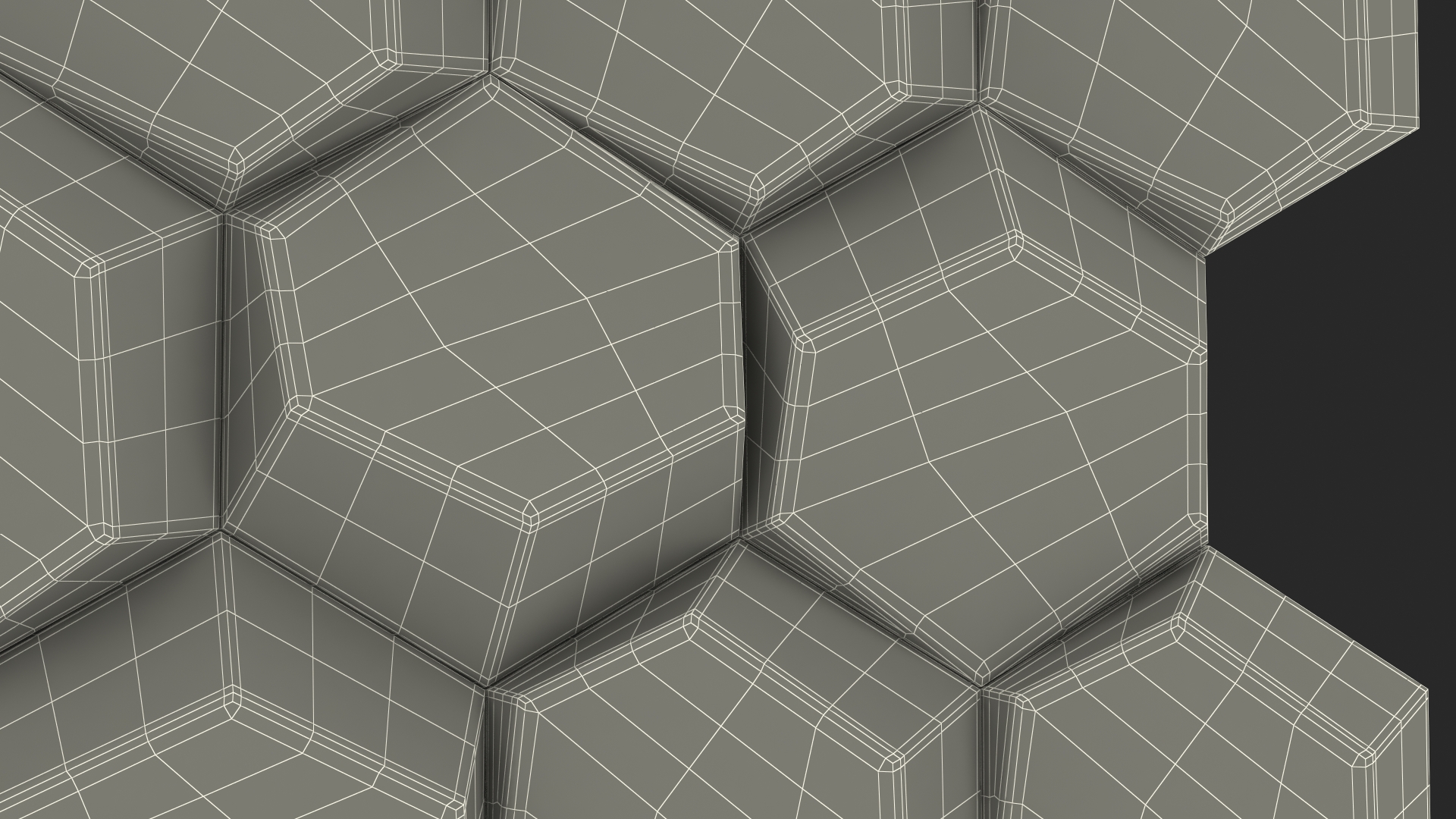 3D Wall Panel Octagon Ceramic 3D model
