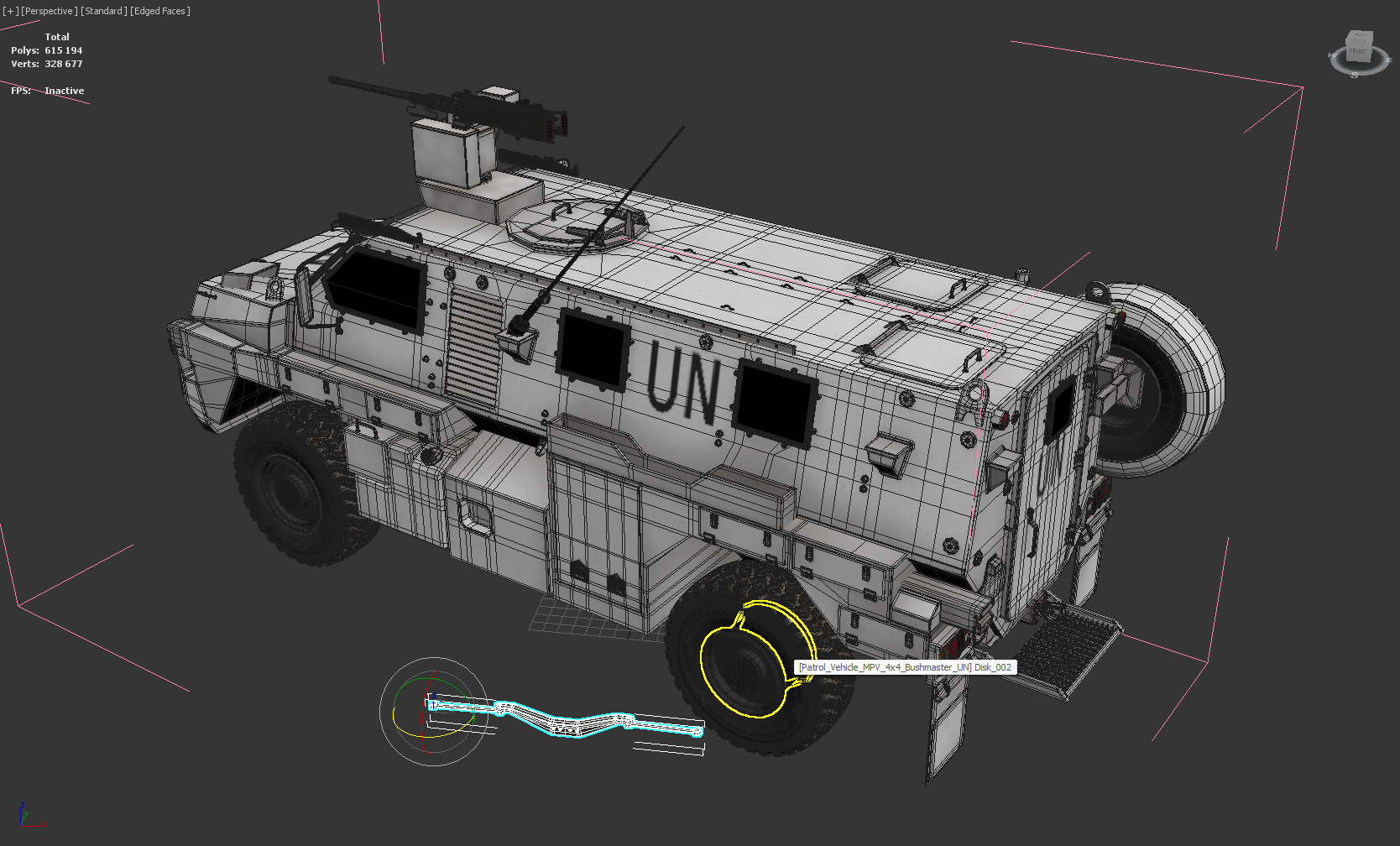 Patrol MPV 4x4 Bushmaster UN 3D model preview