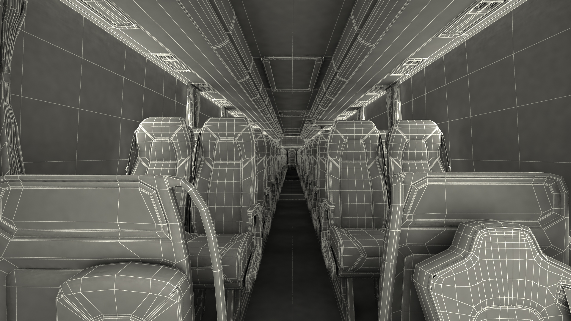 3D Luxury Coach Tour Bus