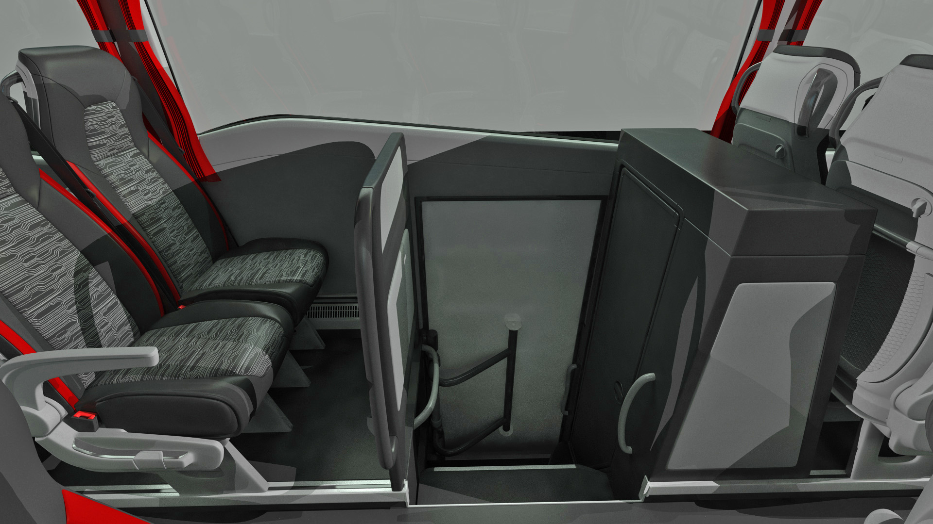 3D Luxury Coach Tour Bus