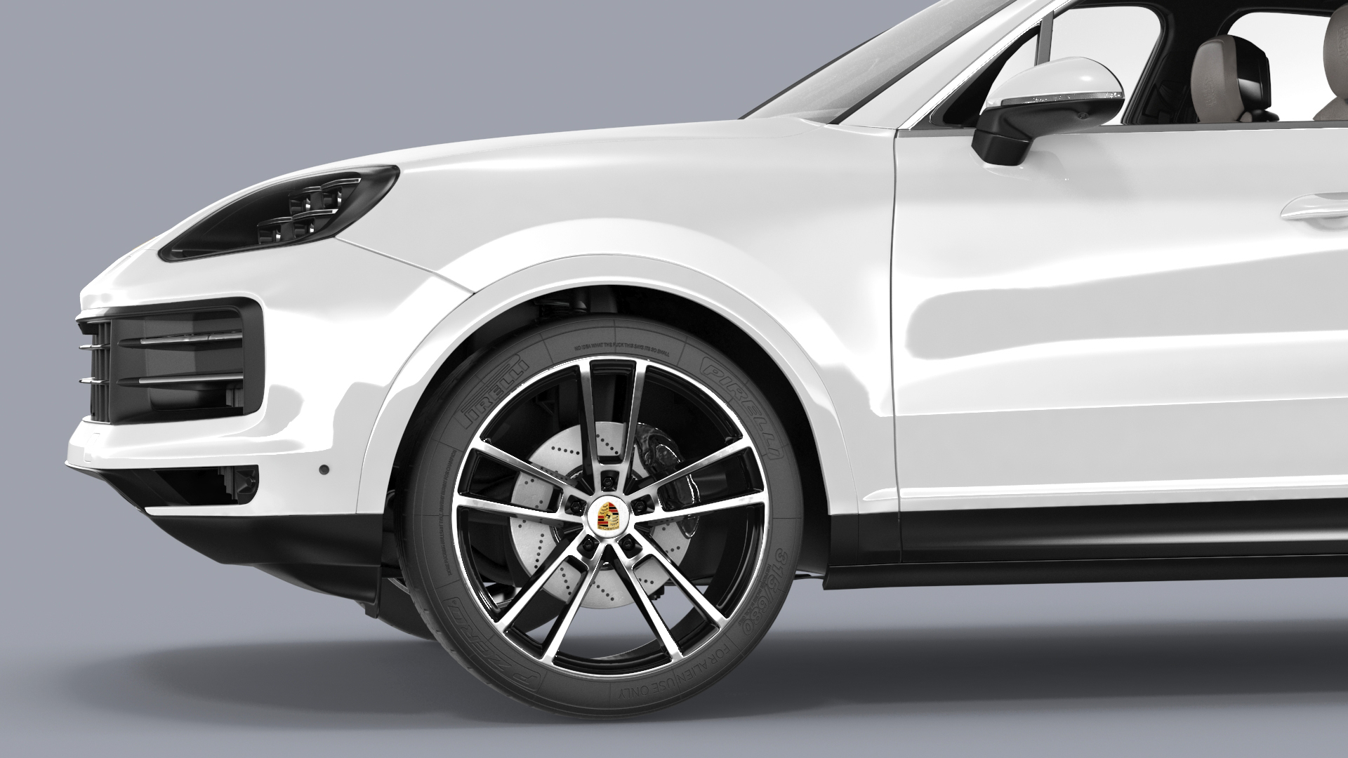 3D Porsche Cayenne 2024 Luxury SUV White Rigged for Cinema 4D model