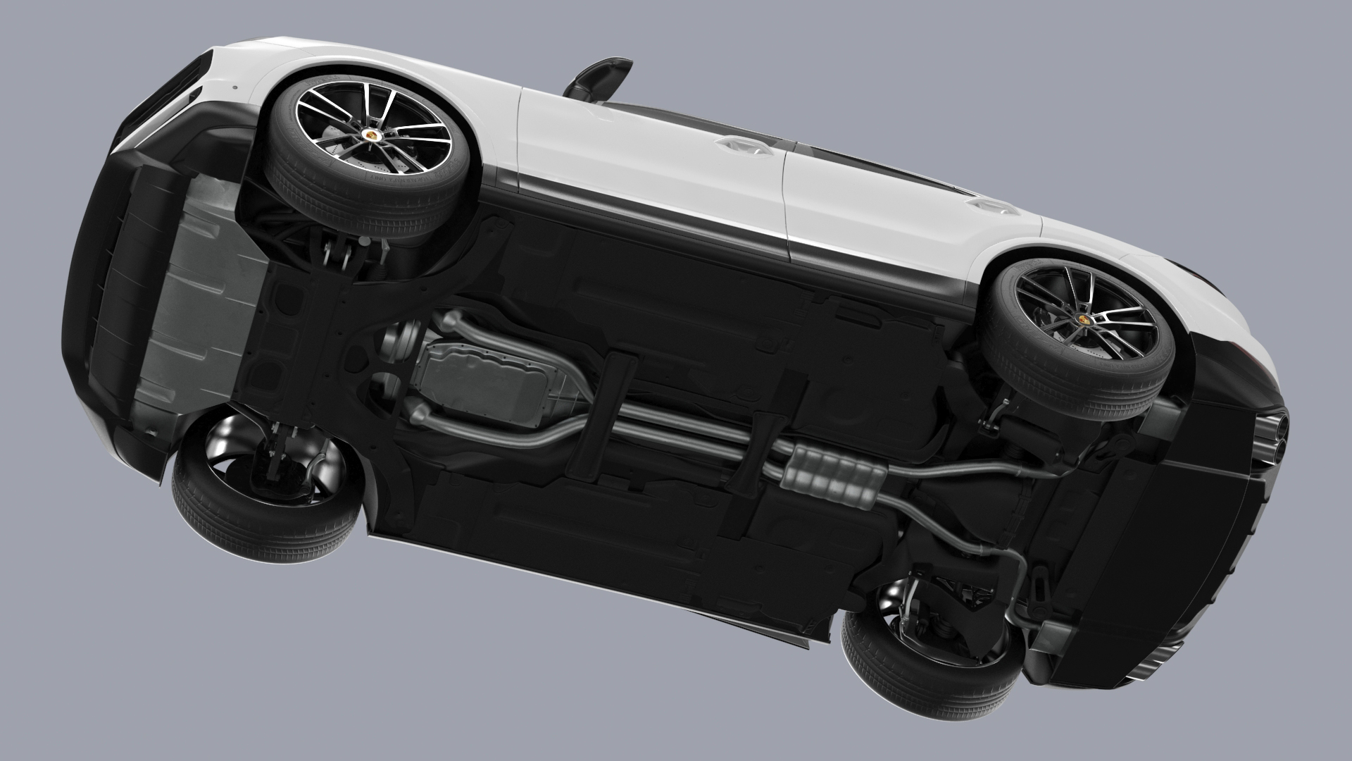 3D Porsche Cayenne 2024 Luxury SUV White Rigged for Cinema 4D model