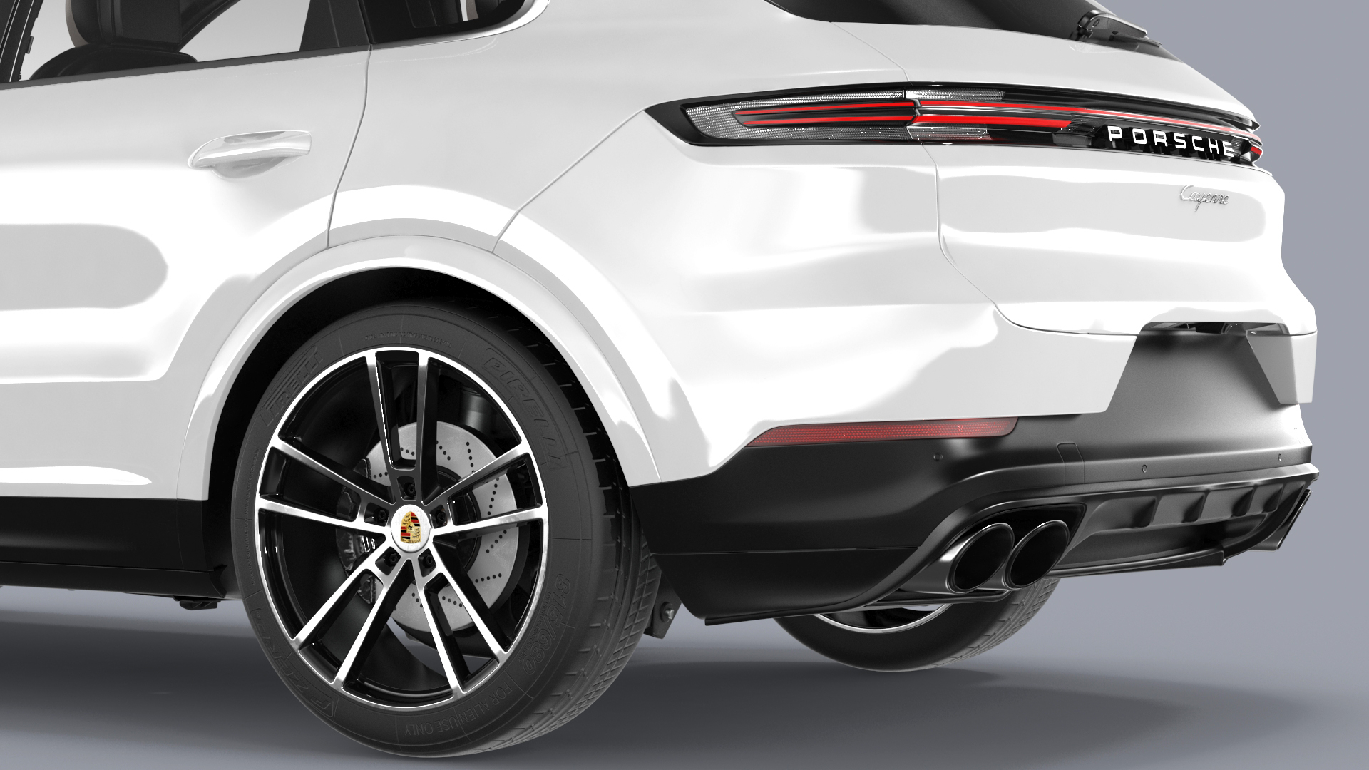 3D Porsche Cayenne 2024 Luxury SUV White Rigged for Cinema 4D model