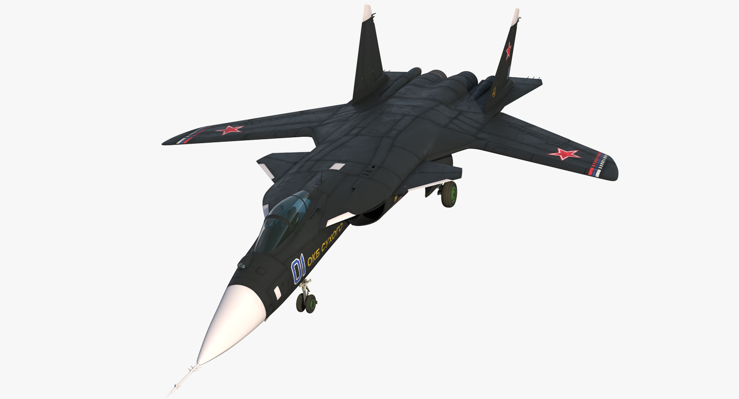 3D Sukhoi Su 47 Berkut Russin Jet Fighter model