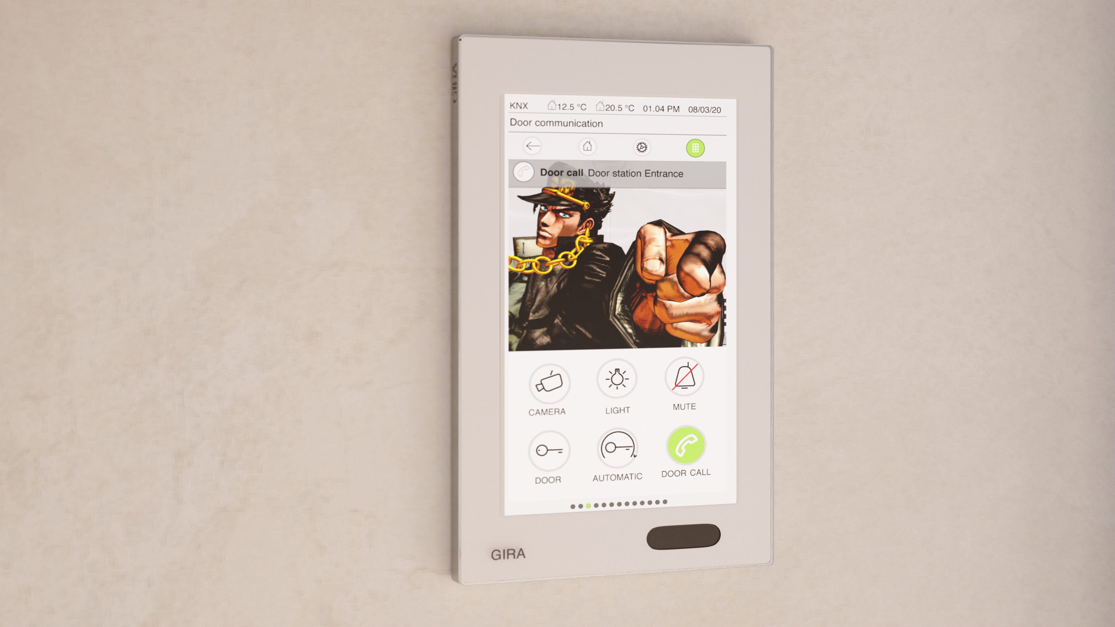 KNX Room Control Unit White 3D