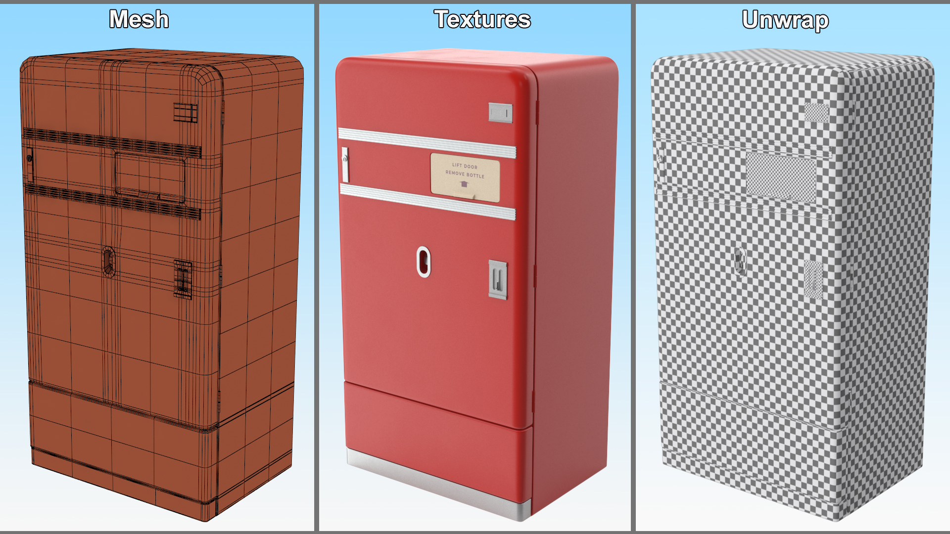 3D Retro Drinks Vending Machine model
