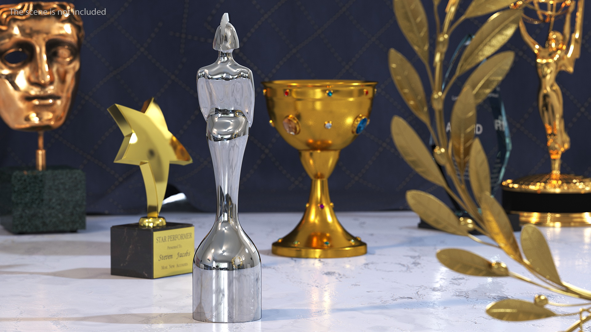 BRIT Award Trophy Glossy 3D model