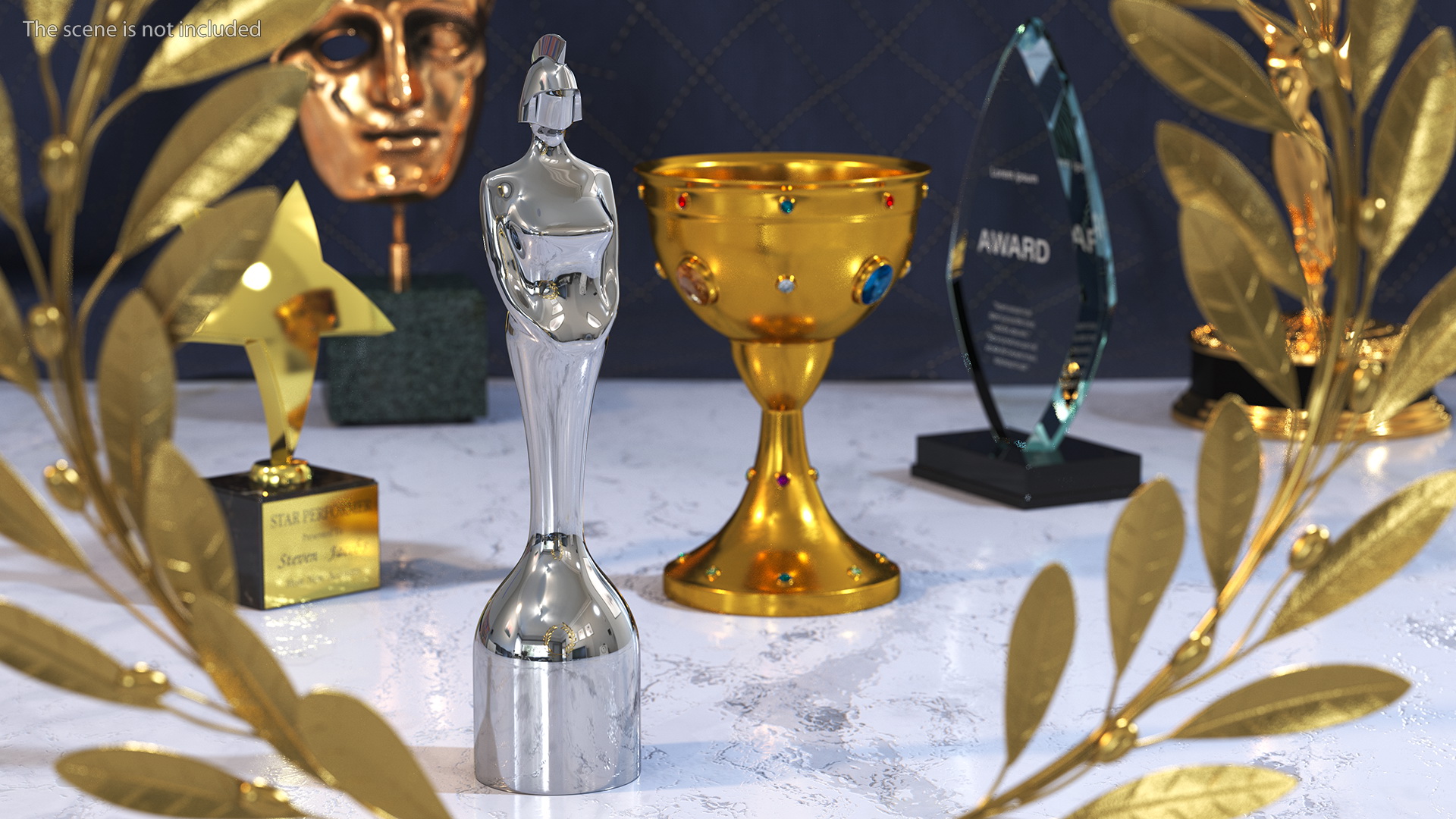 BRIT Award Trophy Glossy 3D model