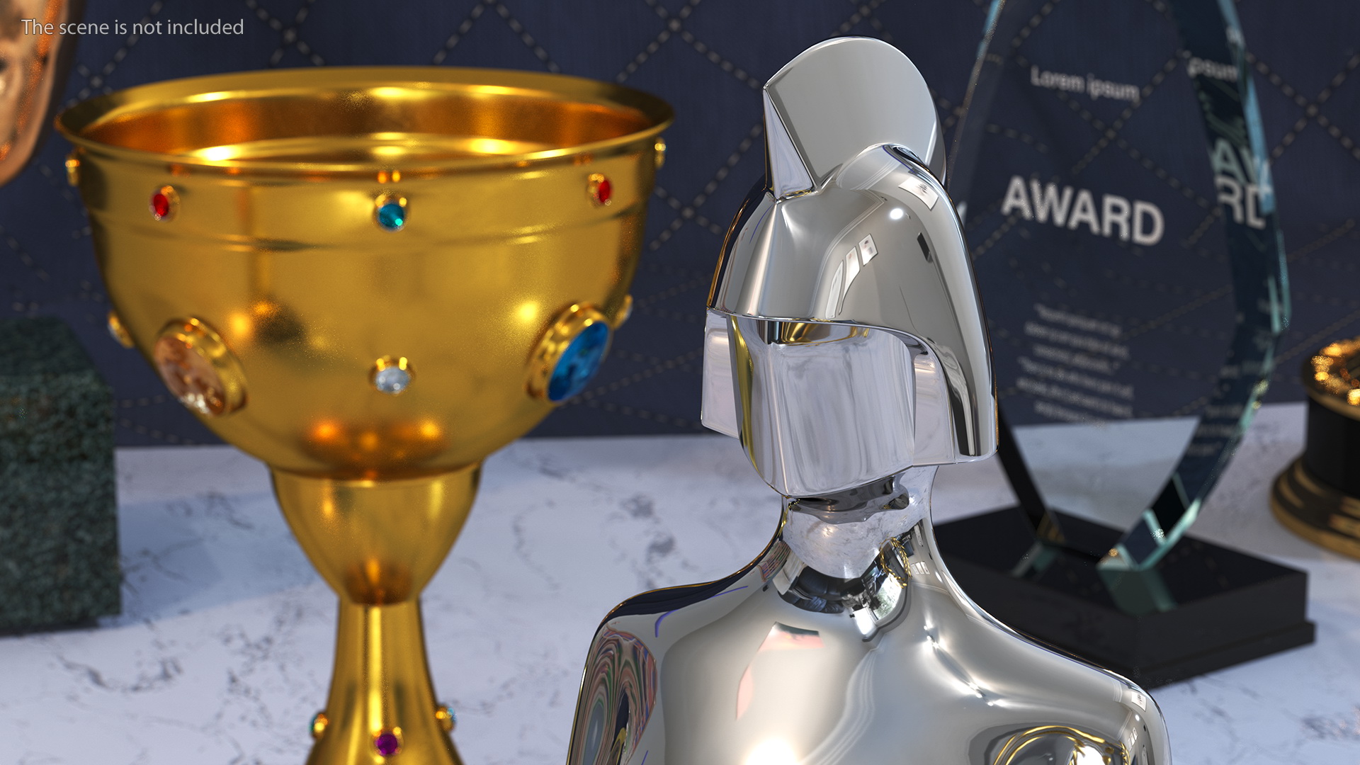 BRIT Award Trophy Glossy 3D model