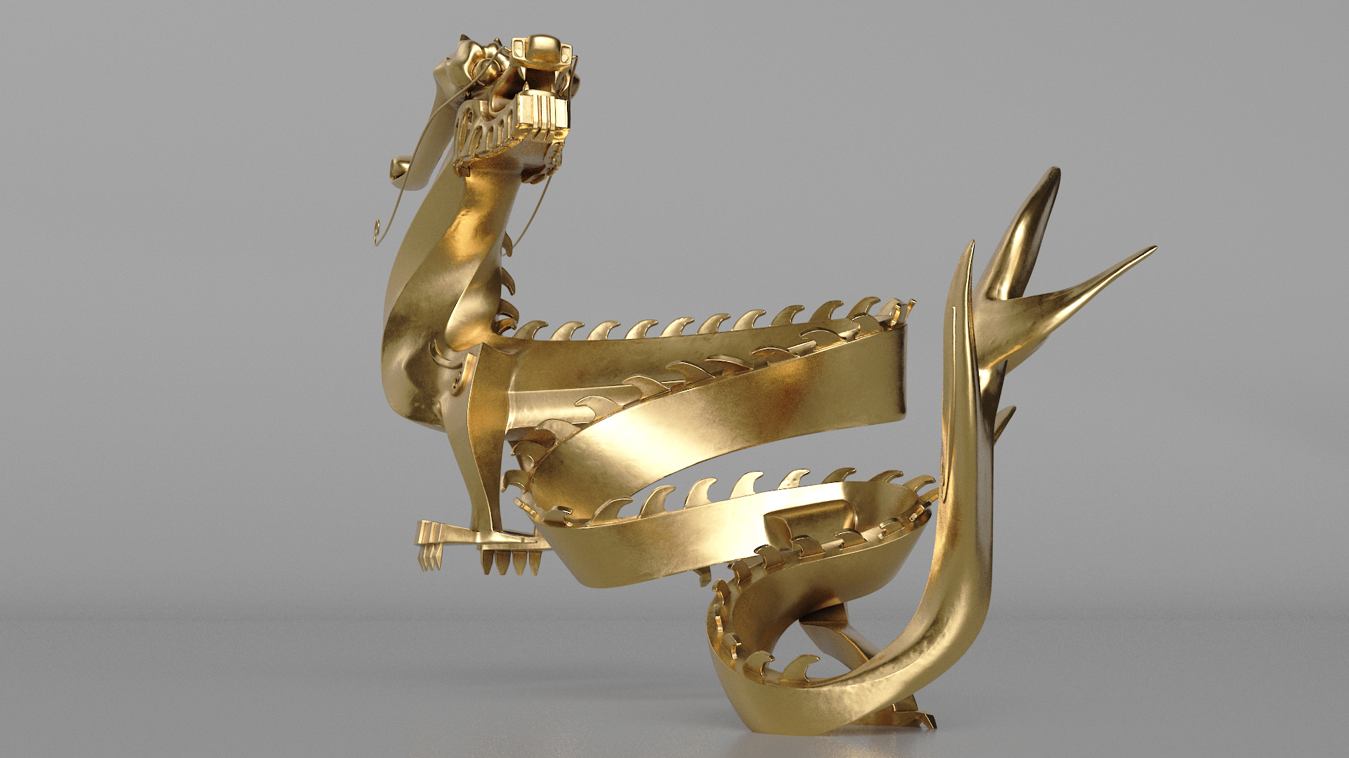 3D Chinese Dragon Statue