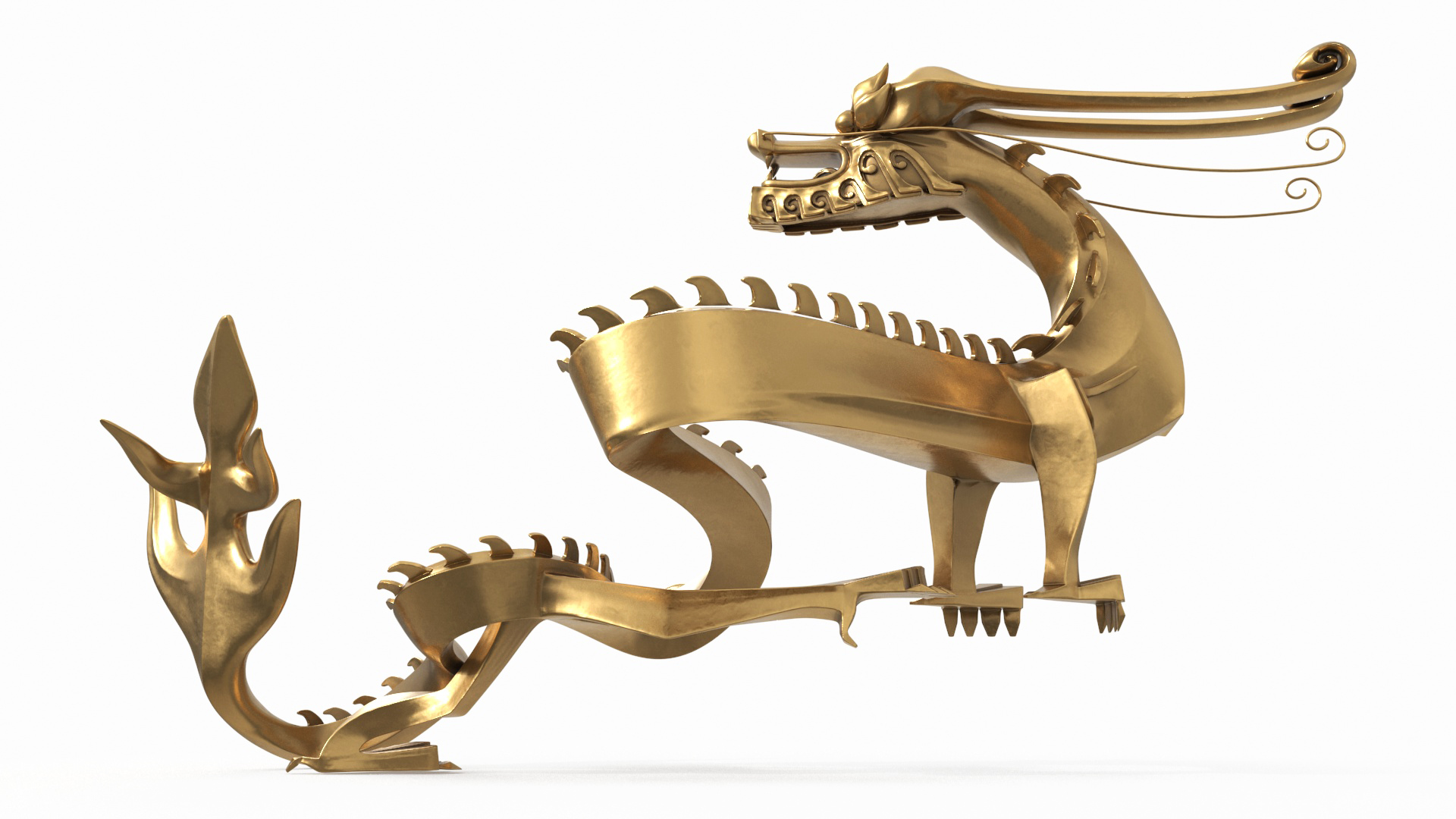 3D Chinese Dragon Statue