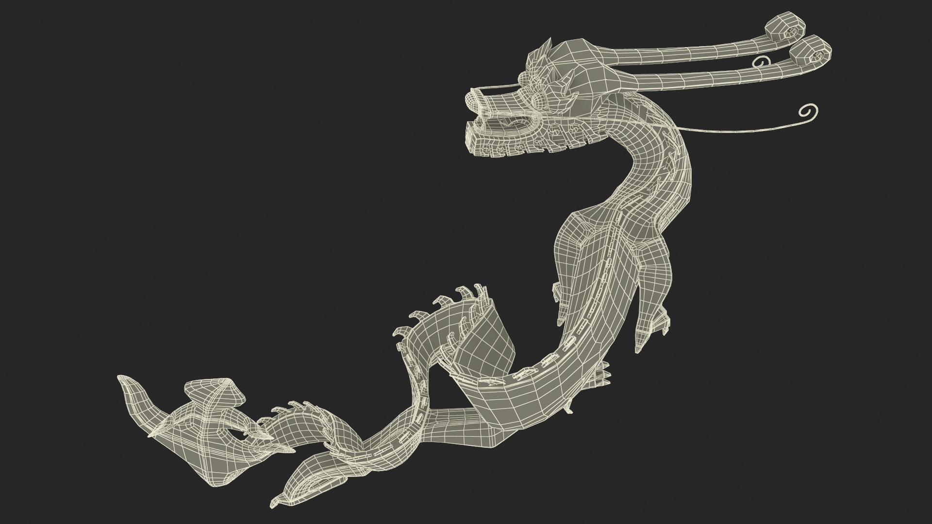 3D Chinese Dragon Statue