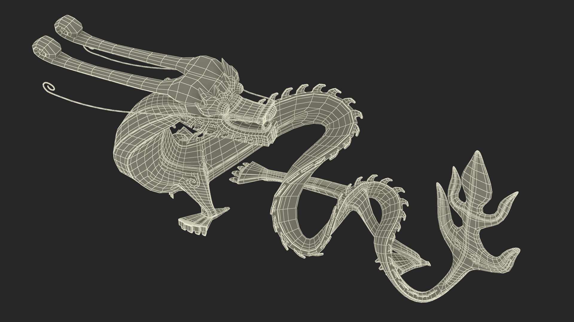 3D Chinese Dragon Statue