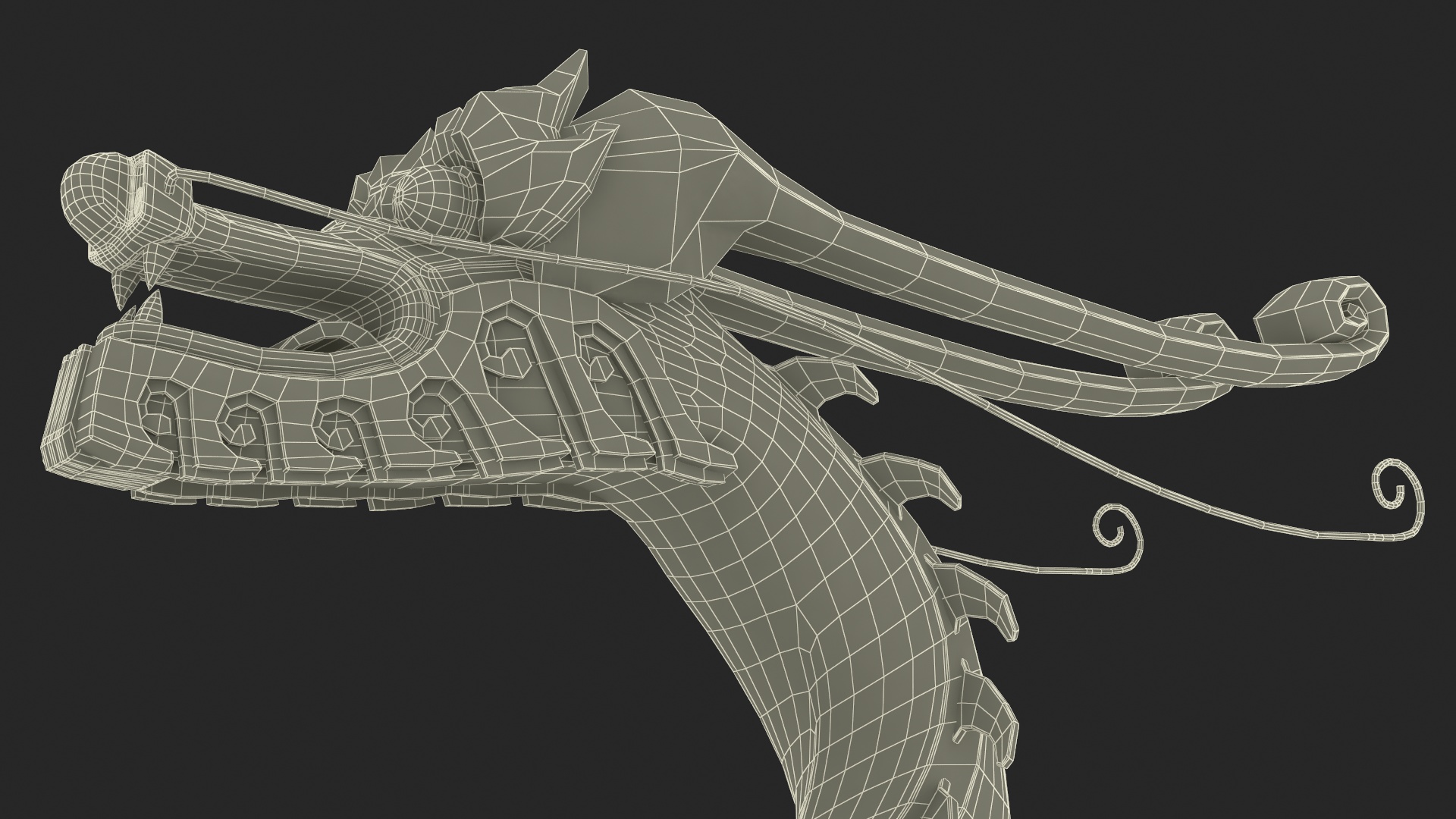 3D Chinese Dragon Statue