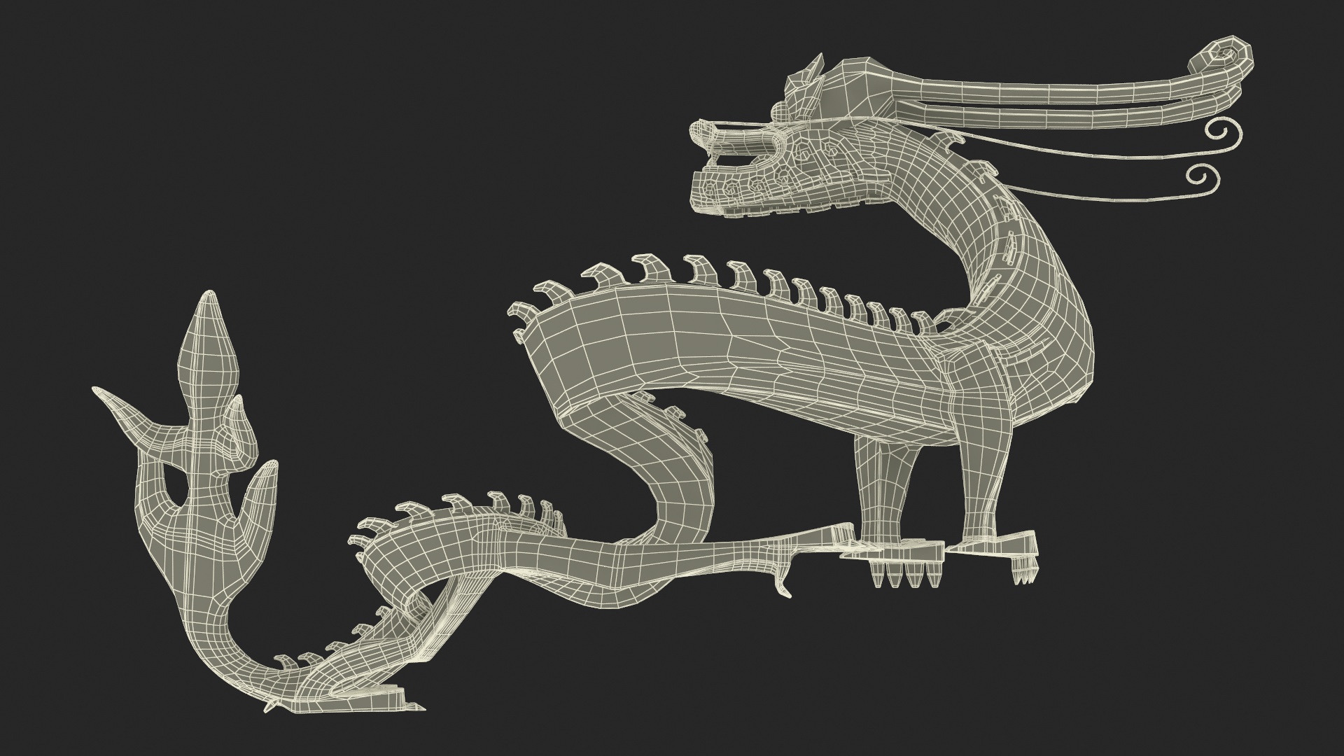 3D Chinese Dragon Statue