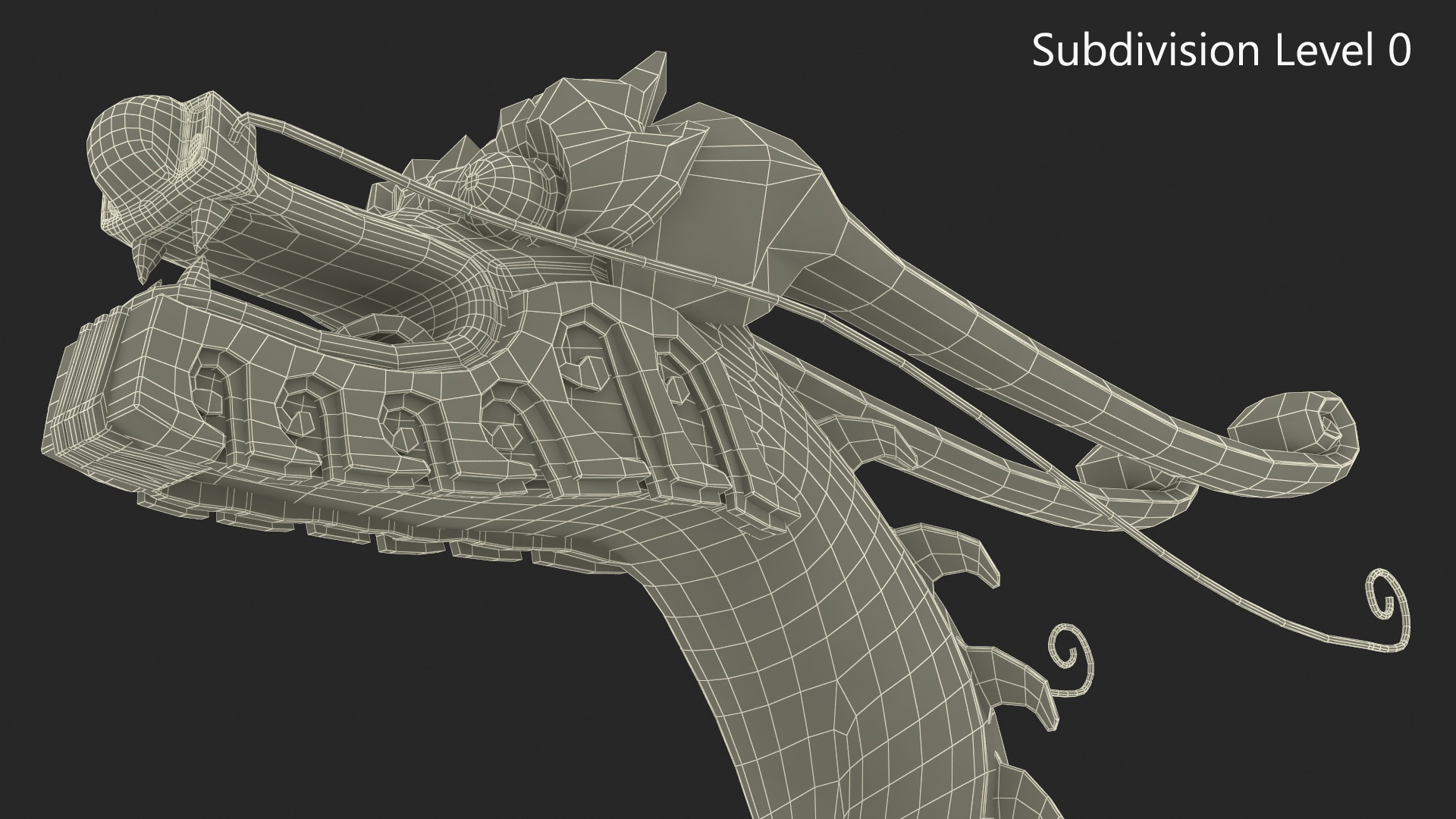 3D Chinese Dragon Statue
