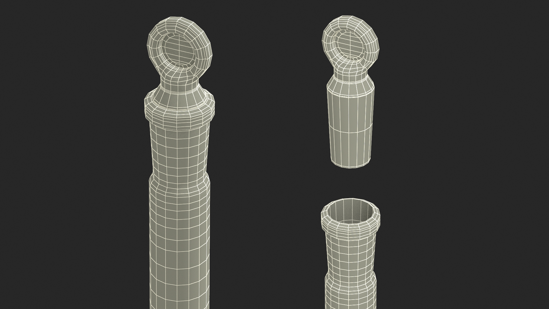 Medical Flask 250ml Filled with Green Liquor 3D model