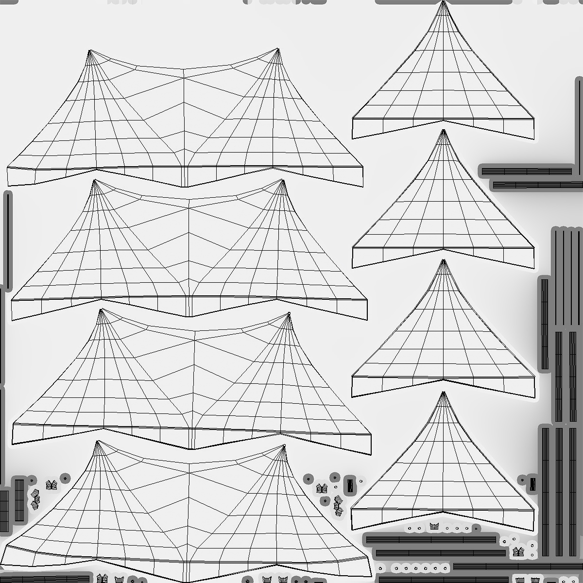 Outdoor Party Tent White 3D model