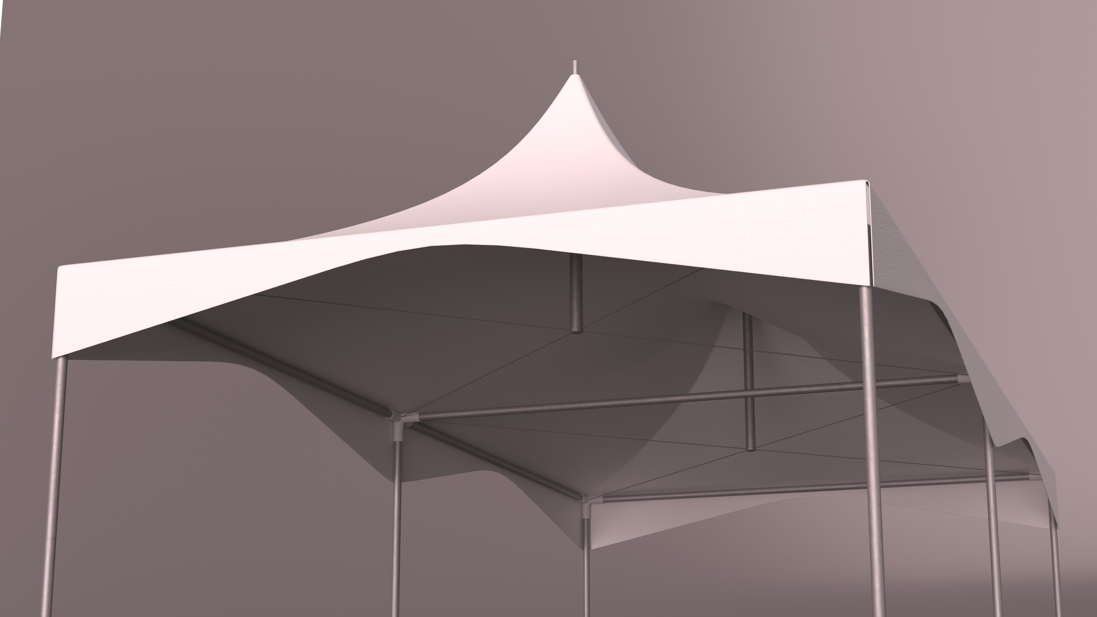 Outdoor Party Tent White 3D model