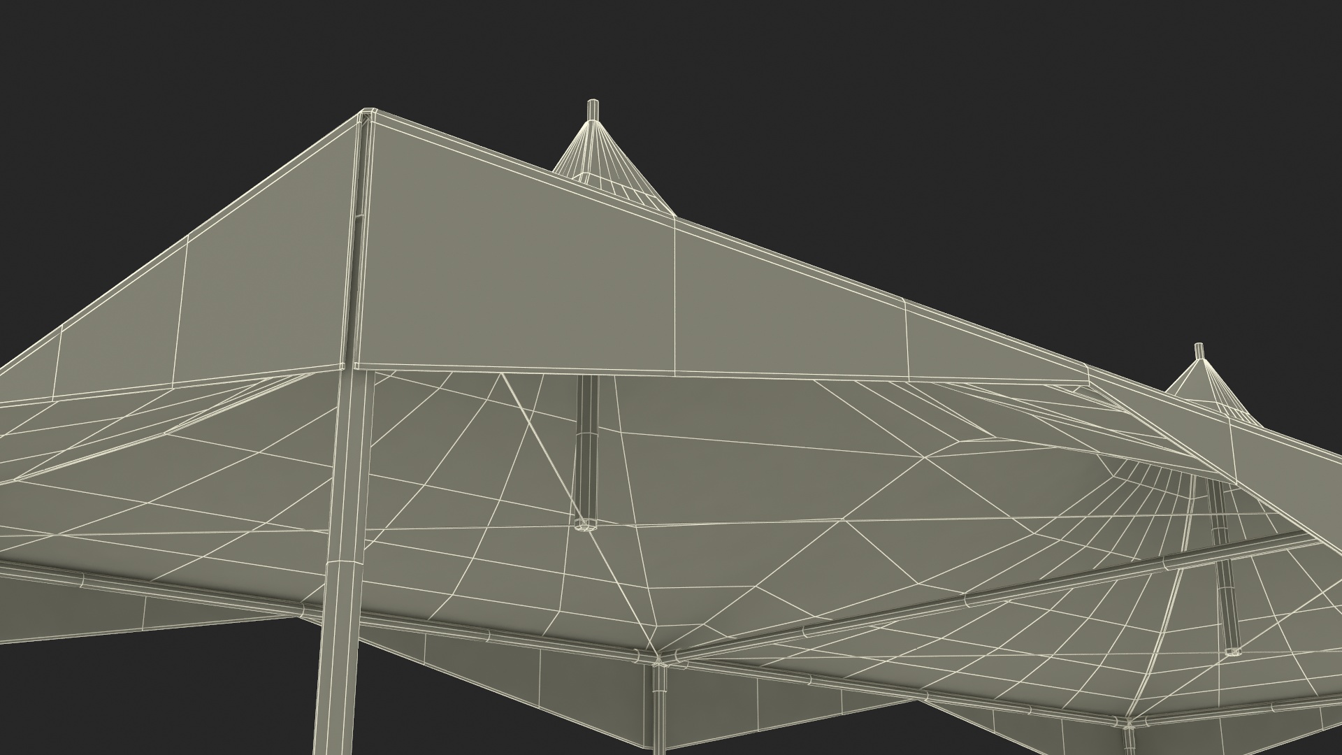 Outdoor Party Tent White 3D model