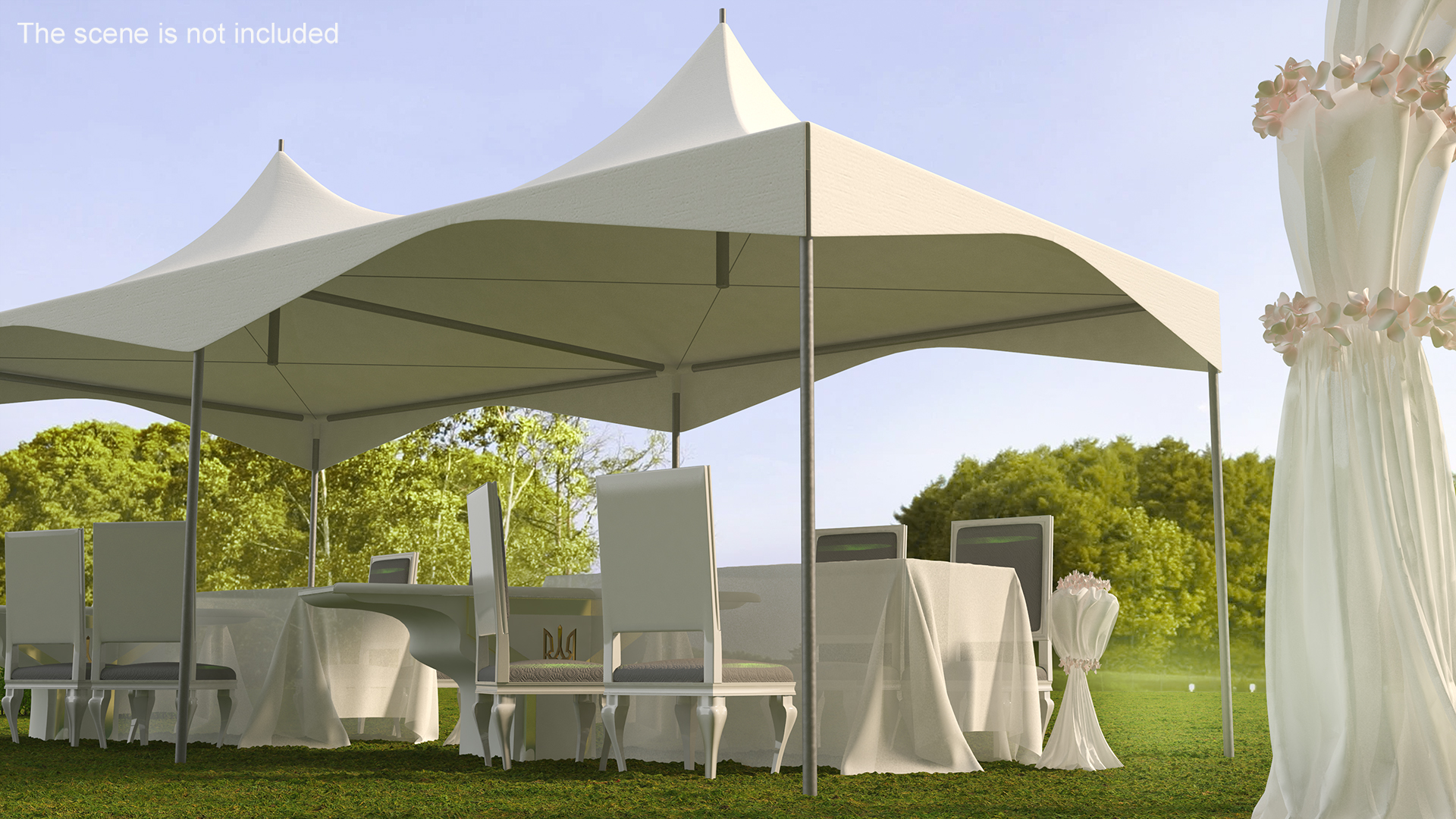Outdoor Party Tent White 3D model