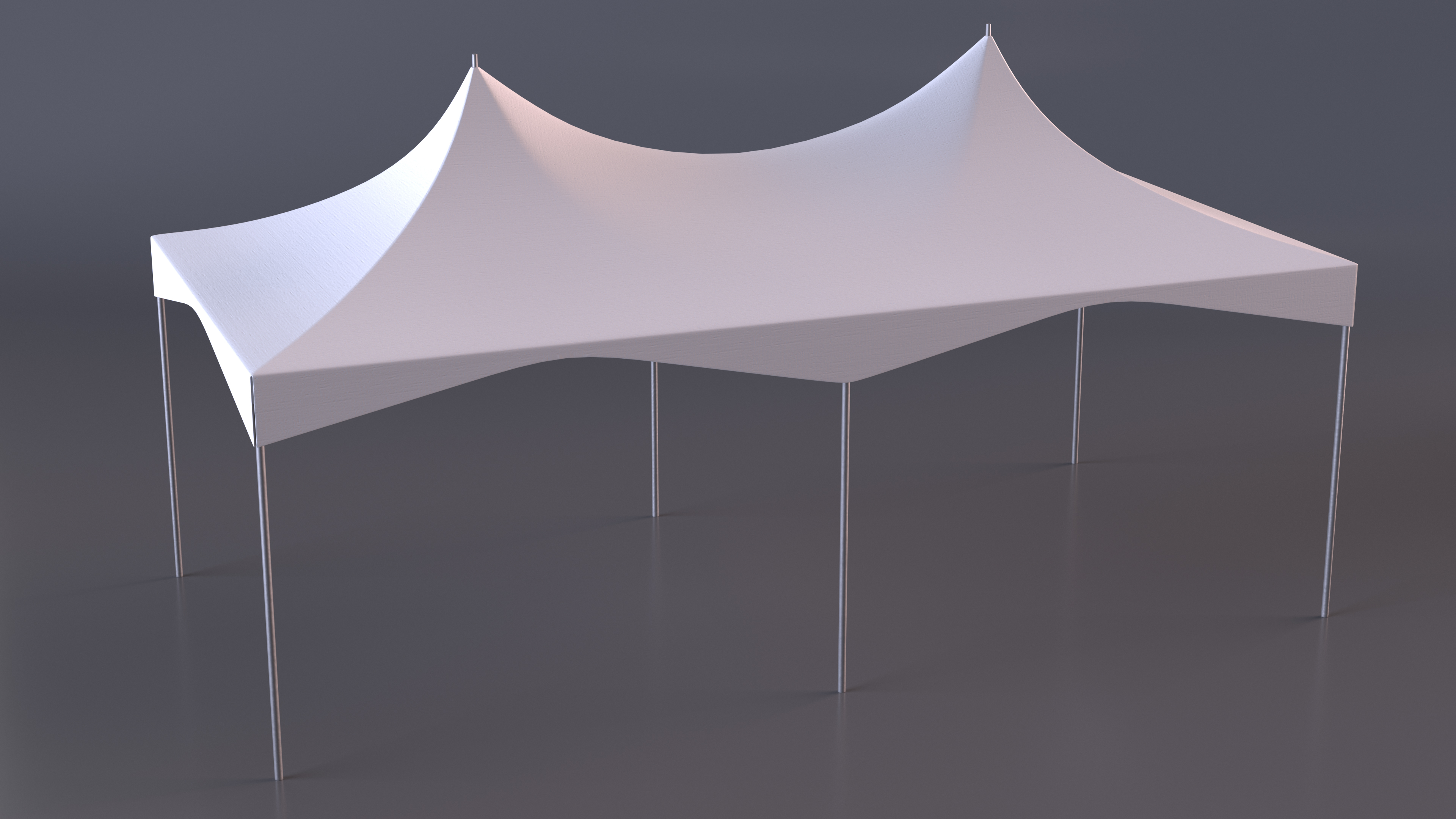 Outdoor Party Tent White 3D model
